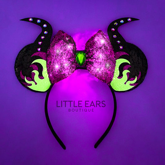 Light Up Mistress of All Evil Mickey Ears
