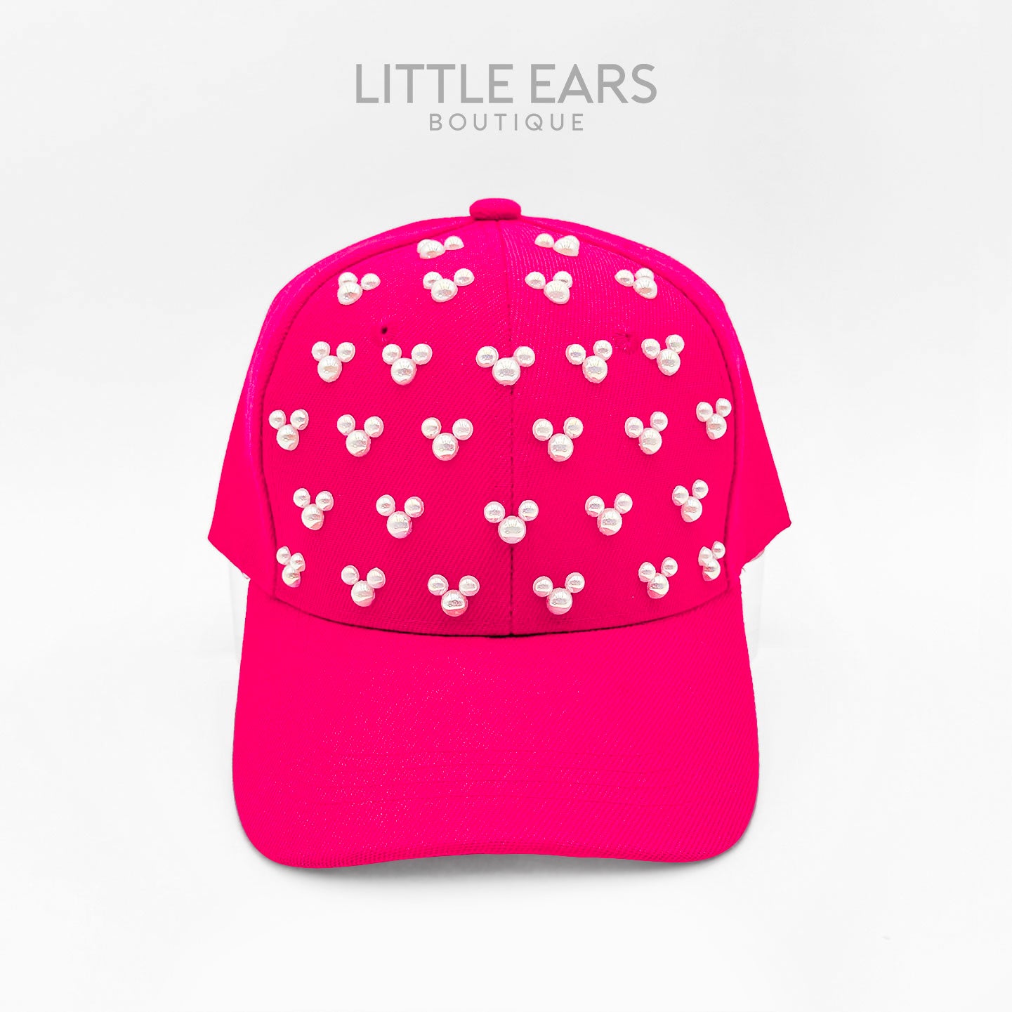 Hot Pink Pearls Mickey Hat
