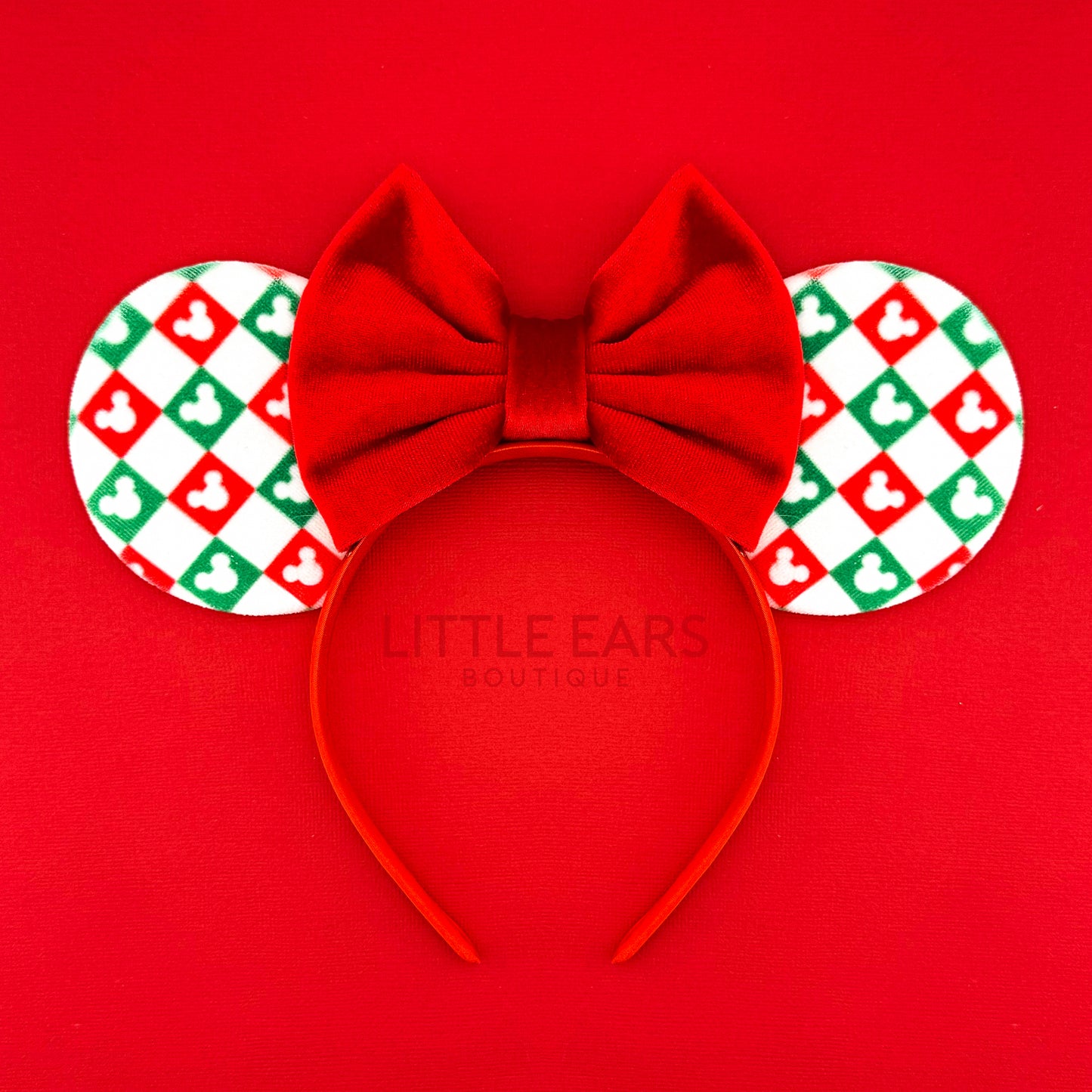 Christmas Pattern Mickey Ears