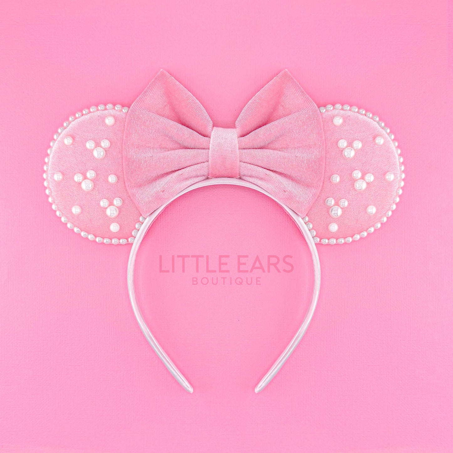 All Pink Pearls Mickey Ears - mickey ears - disney ears - mouse ears headband - little ears boutique