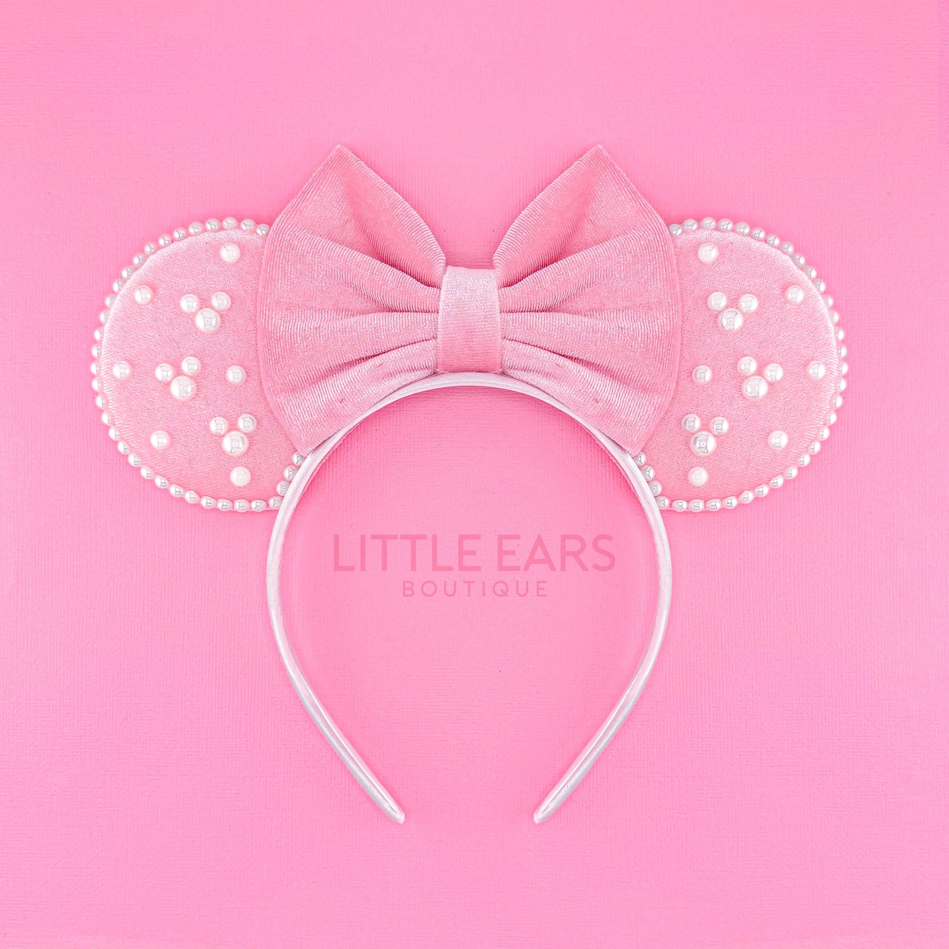 All Pink Pearls Mickey Ears - mickey ears - disney ears - mouse ears headband - little ears boutique