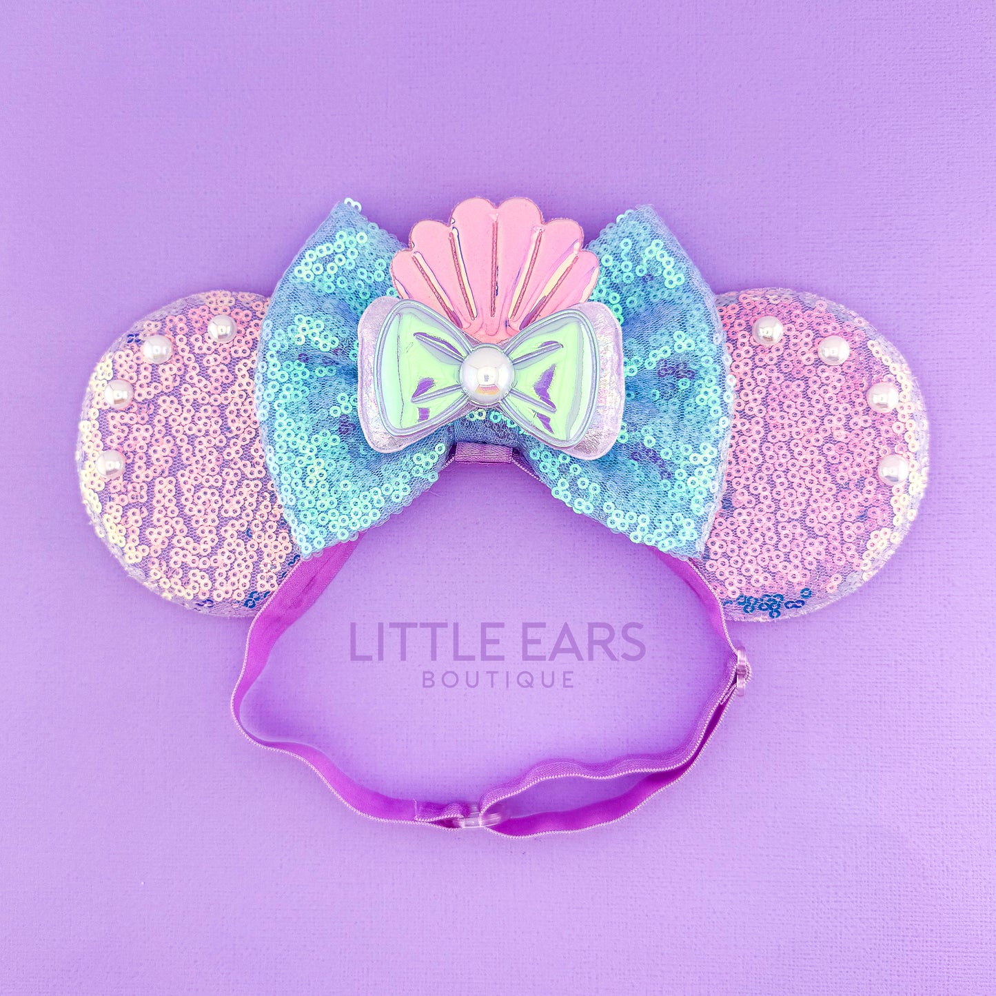 Ariel Bow Elastic Mickey Ears