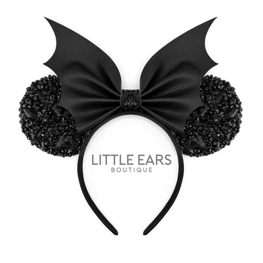 Bat Bow Sparkle Mickey Ears - mickey ears - disney ears - mouse ears headband - little ears boutique
