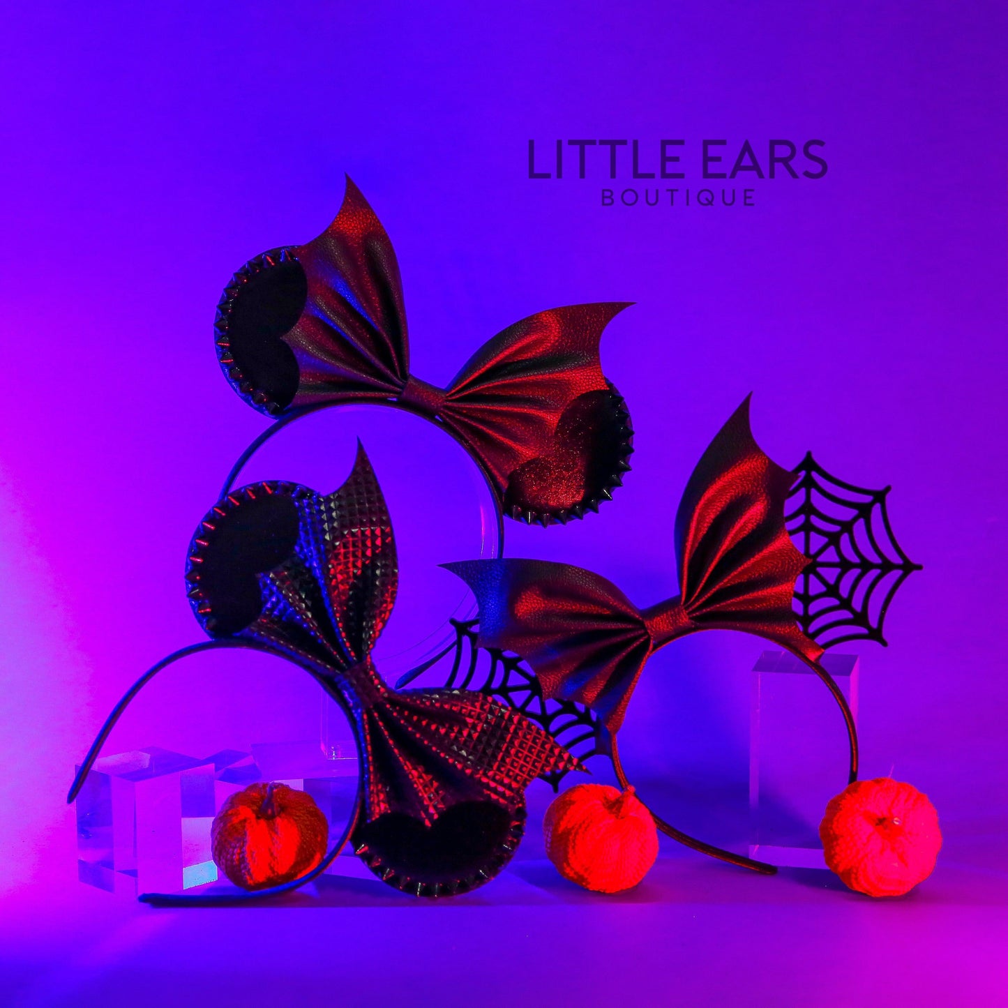 Bat Bow Spikes Mickey Ears- mickey ears disney headband mouse