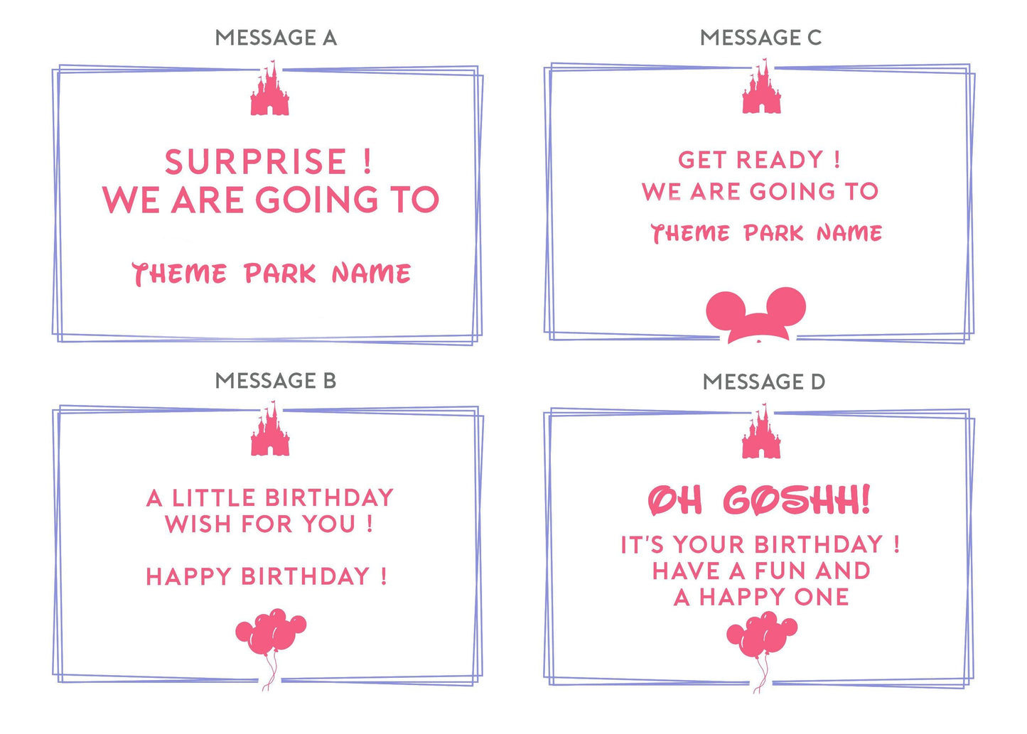 Birthday Girl Gift Boxes- mickey ears disney headband mouse