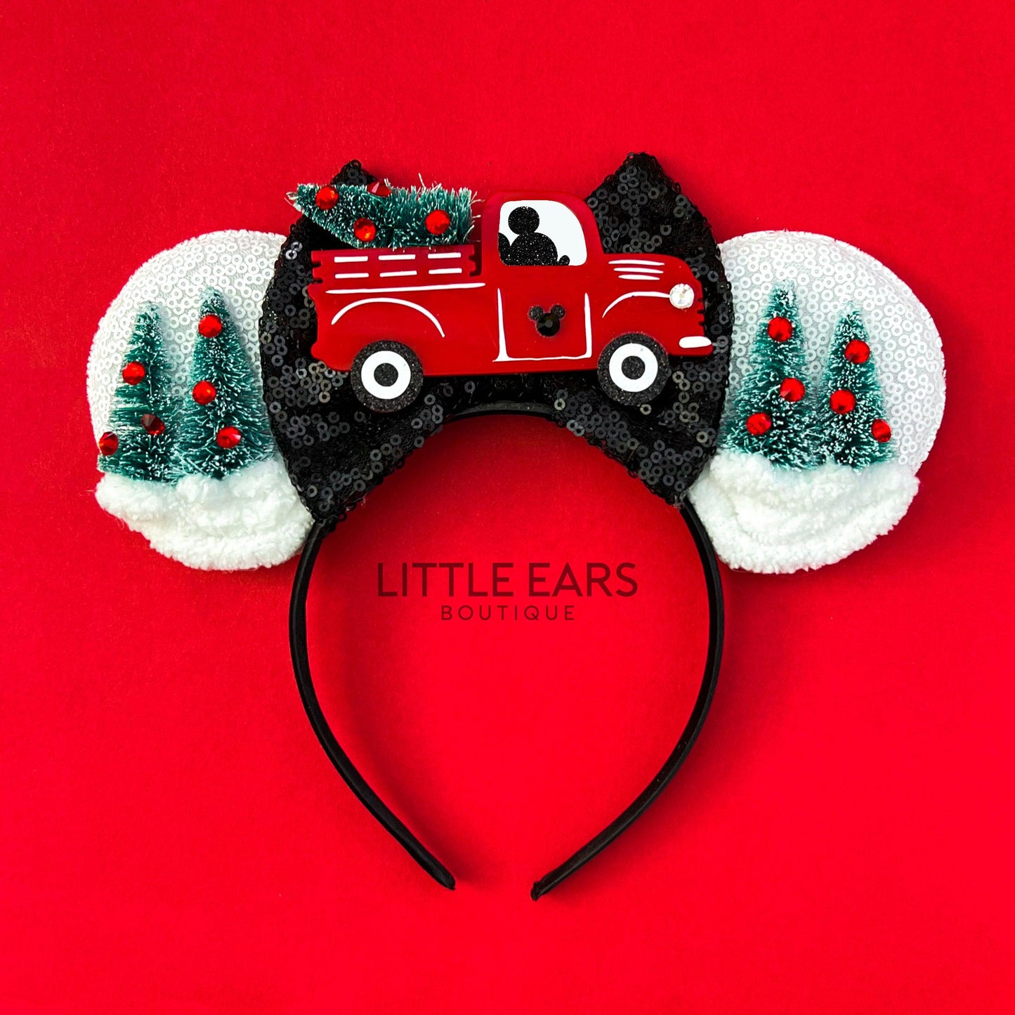 Christmas Truck Mickey Ears- mickey ears disney headband mouse