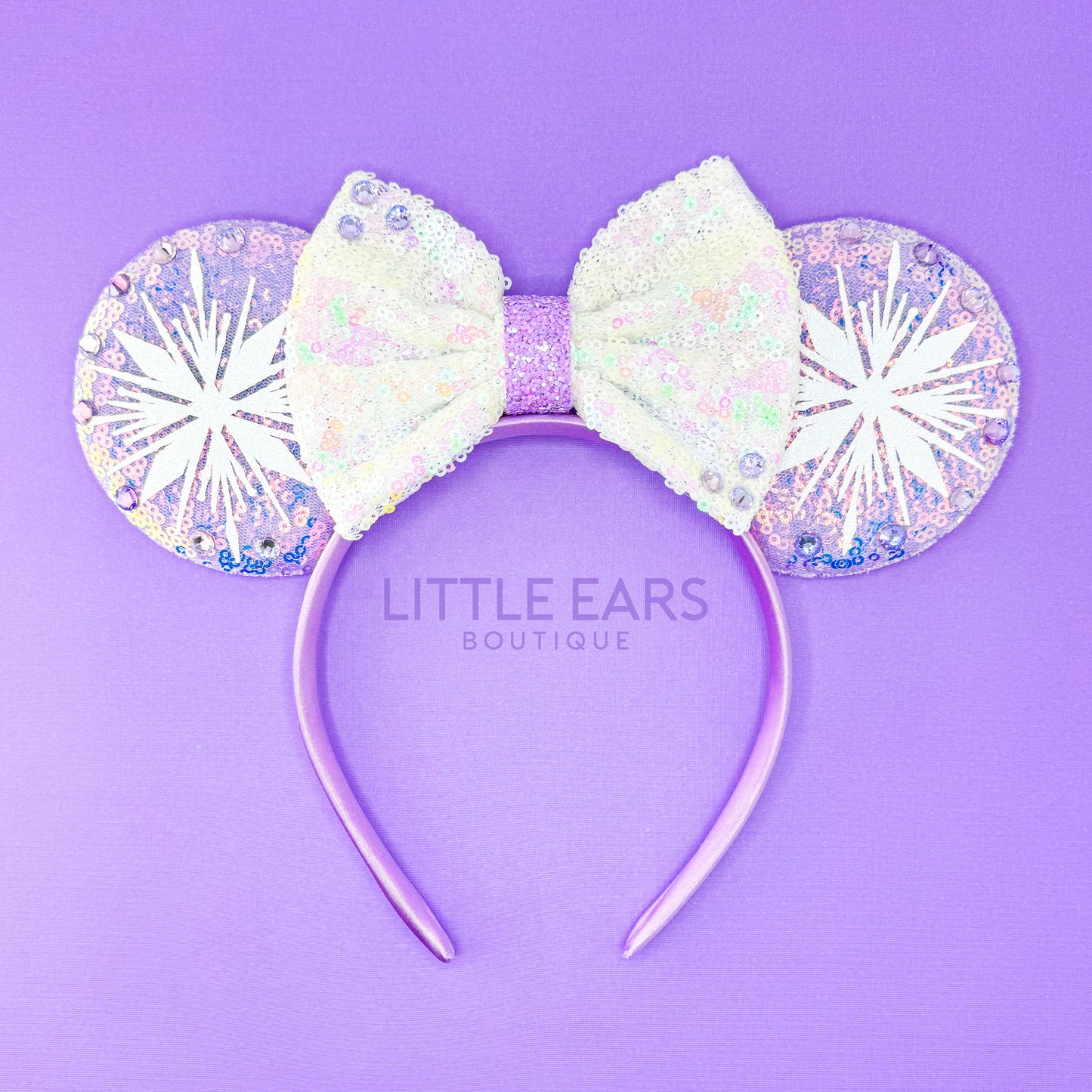 Elsa Purple Mickey Ears - mickey ears - disney ears - mouse ears headband - little ears boutique