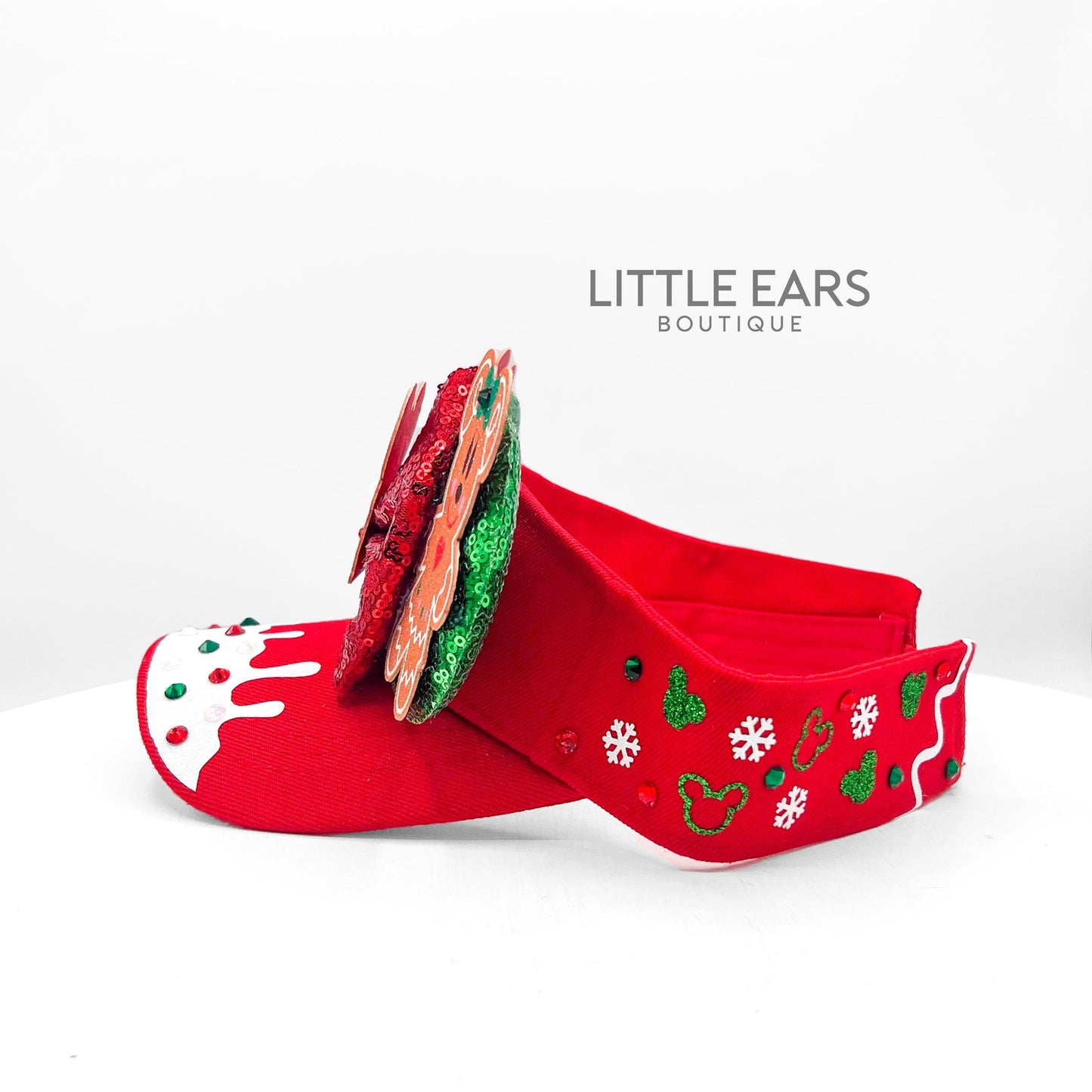 Gingerbread Mickey Visor- mickey ears disney headband mouse