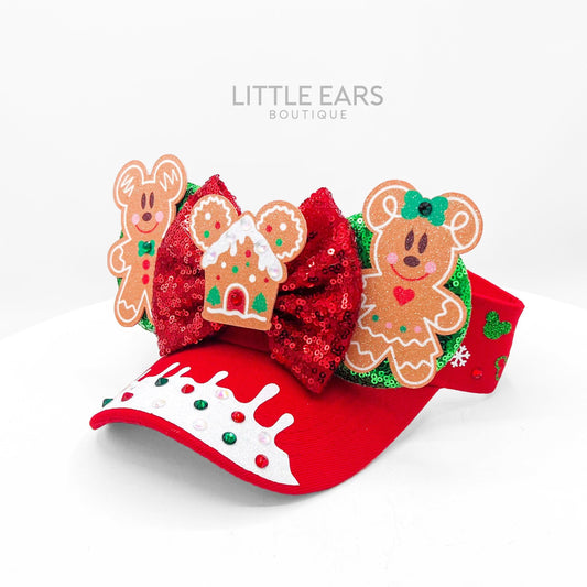 Gingerbread Mickey Visor- mickey ears disney headband mouse
