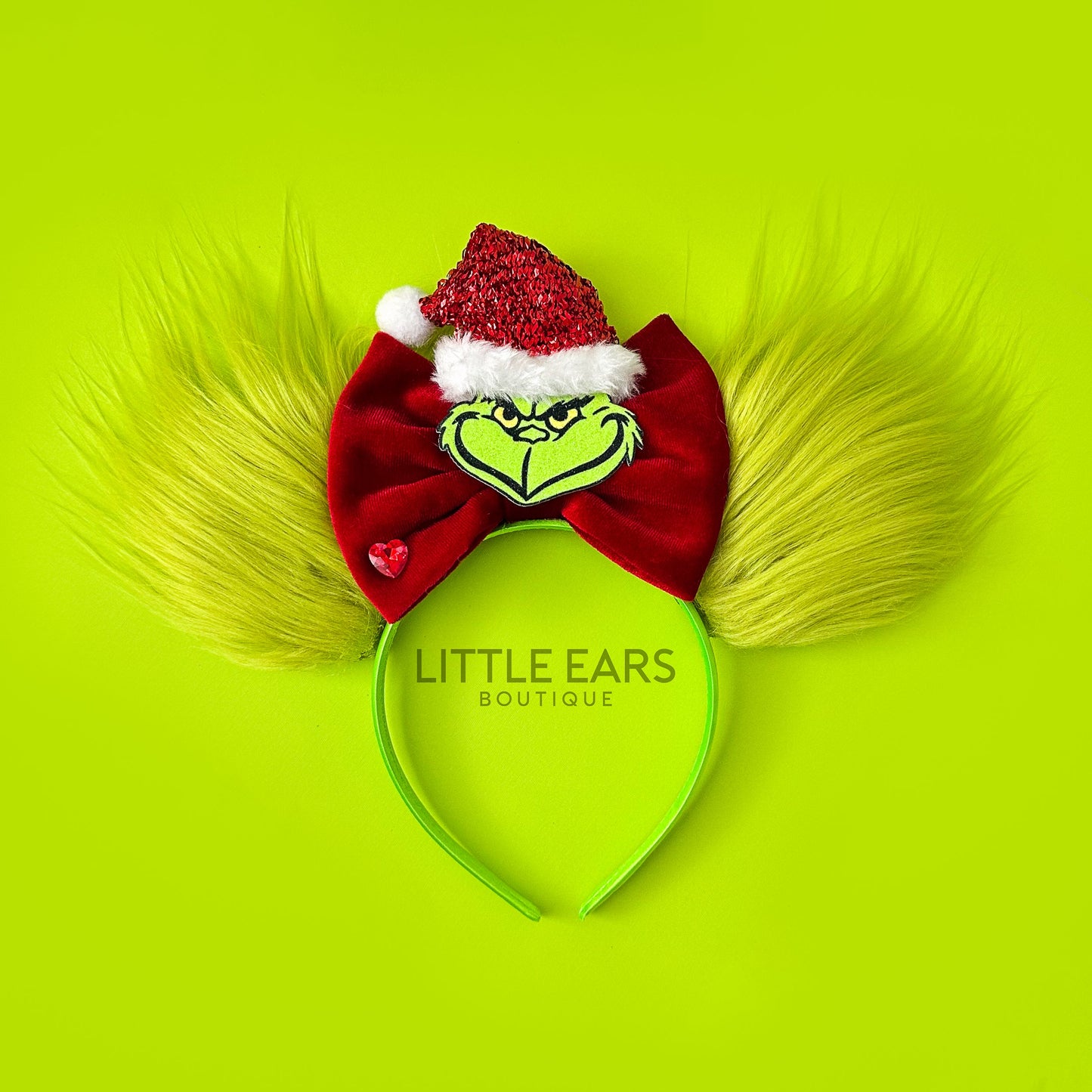 Grinch Christmas Mickey Ears - mickey ears - disney ears - mouse ears headband - little ears boutique