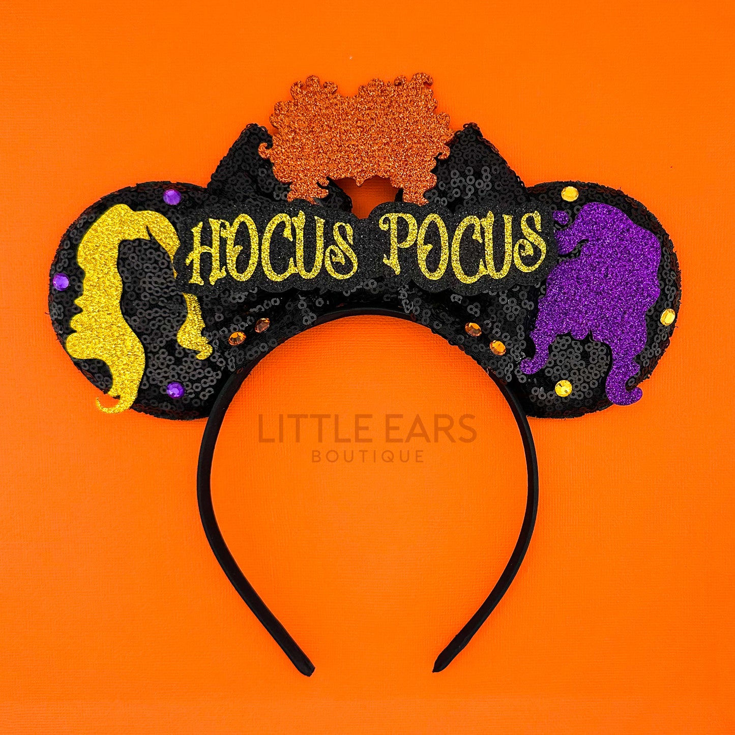 ALL NEW Black Hocus Pocus Mickey Ears