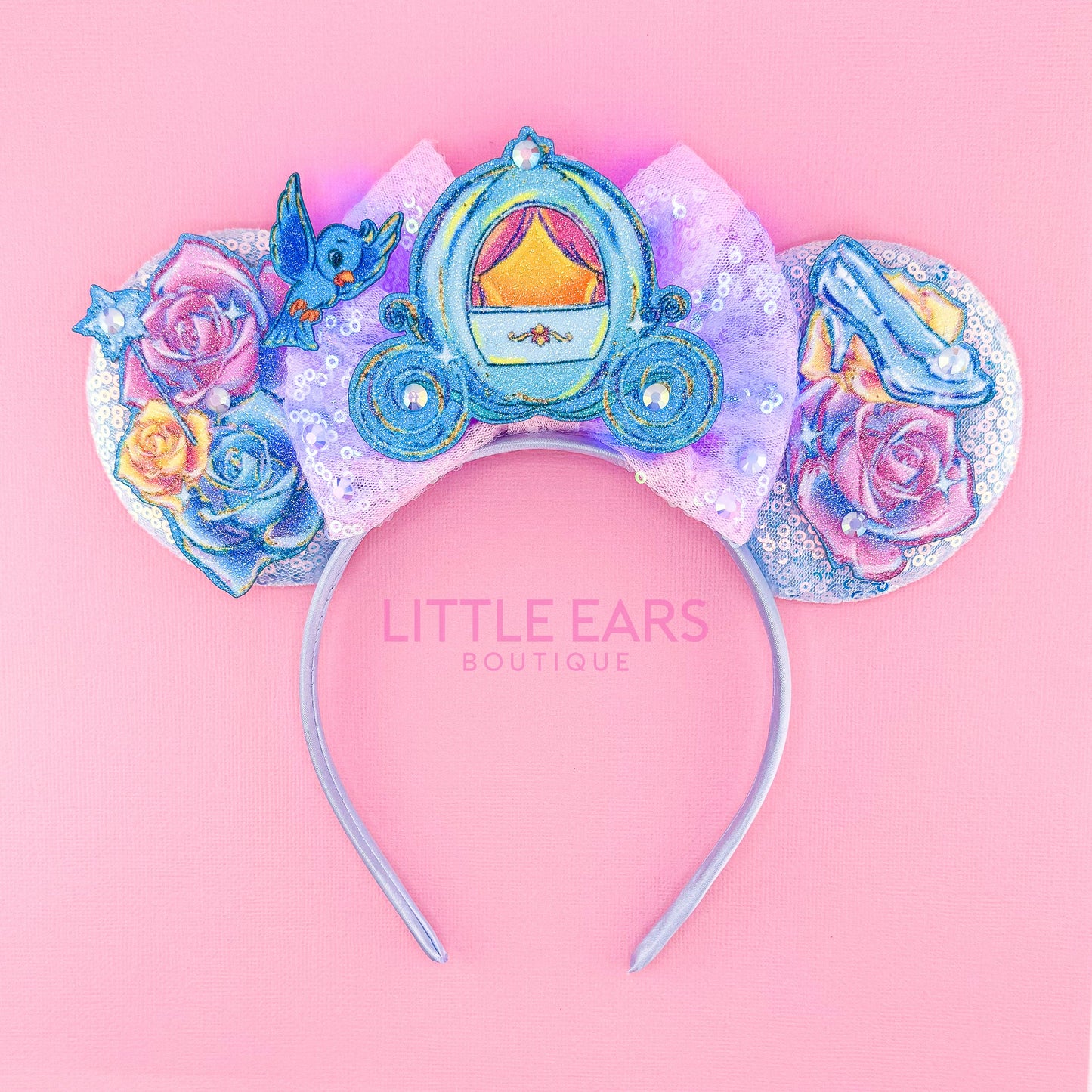 Light Up Cinderella Mickey Ears - mickey ears - disney ears - mouse ears headband - little ears boutique