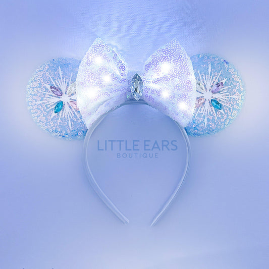 Light Up Elsa Mickey Ears- mickey ears disney headband mouse