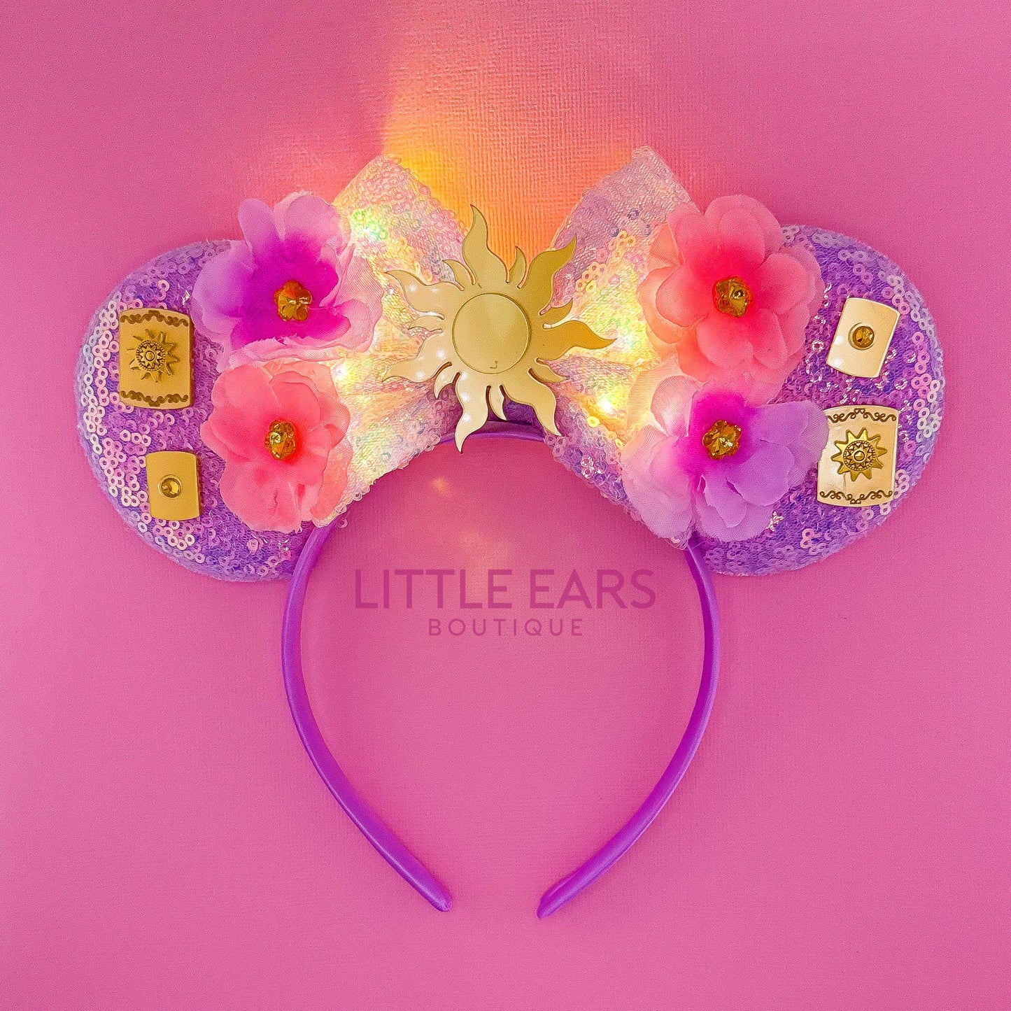 Light Up Rapunzel Mickey Ears - mickey ears - disney ears - mouse ears headband - little ears boutique