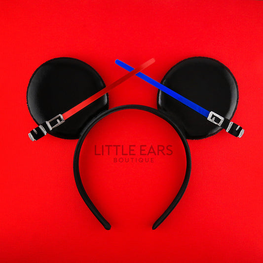 Lightsabers Mickey Ears for Men - mickey ears - disney ears - mouse ears headband - little ears boutique