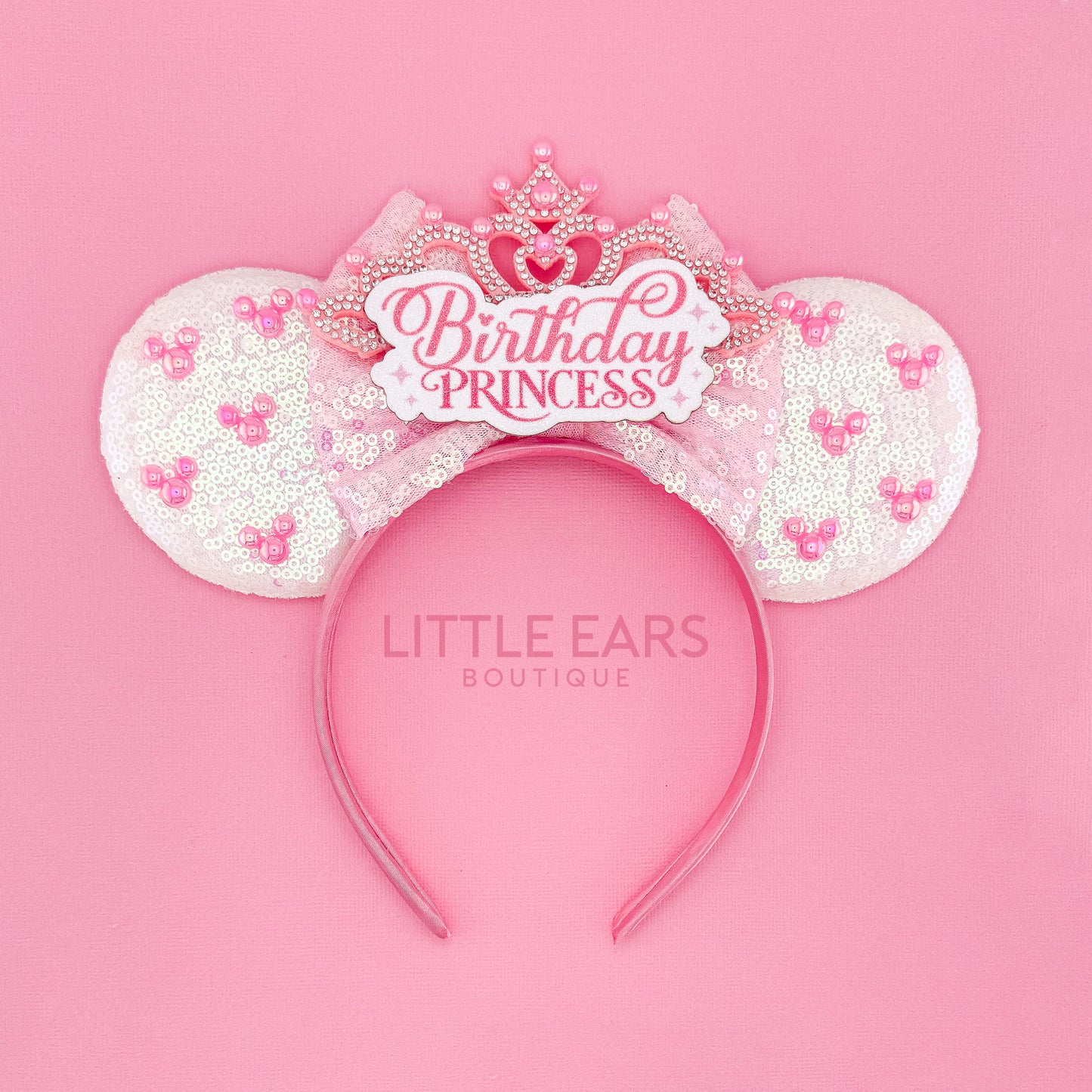 Pink Birthday Princess Mickey Ears