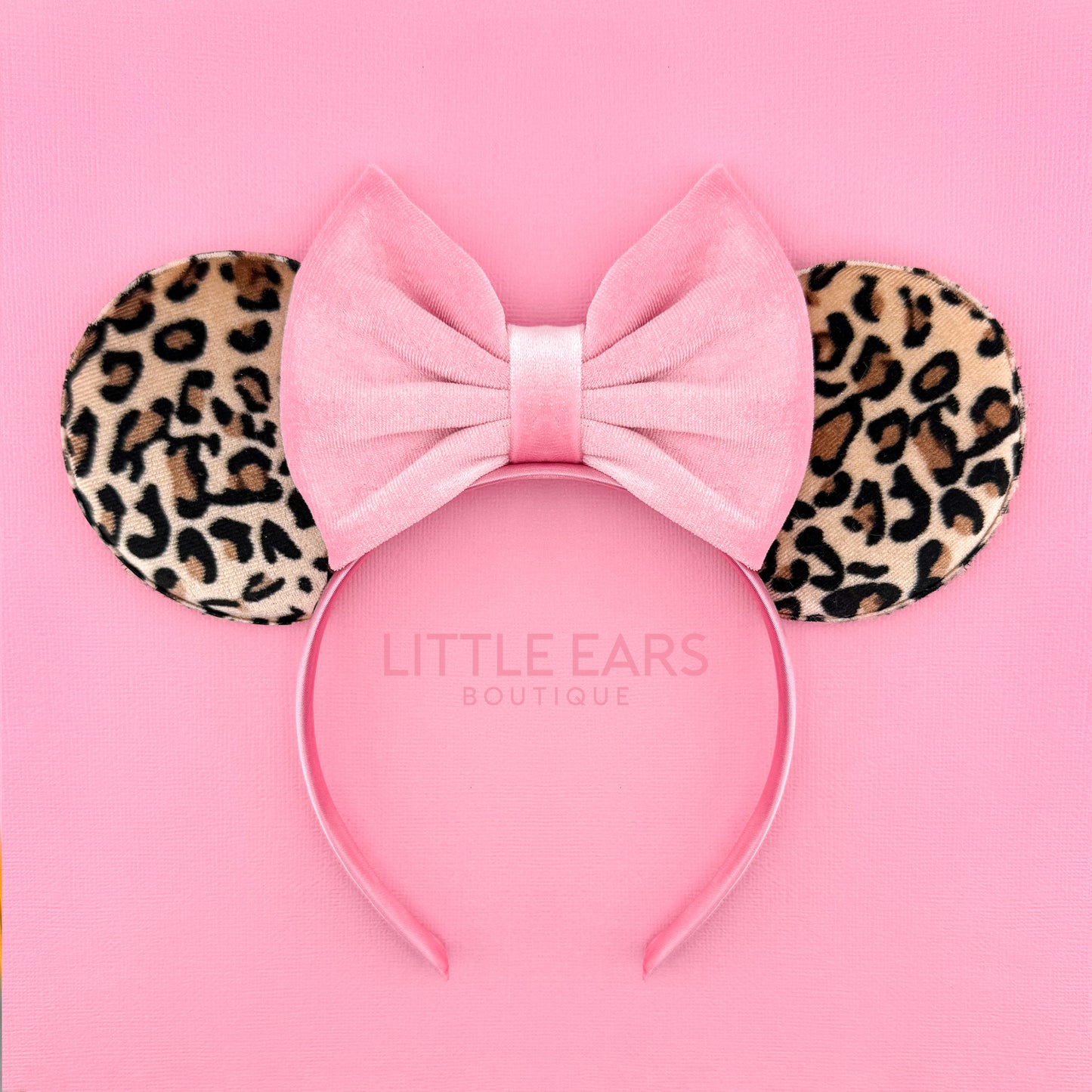 Safari Pink Velvet Mickey Ears
