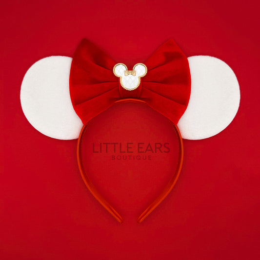 White Charm Minnie Ears