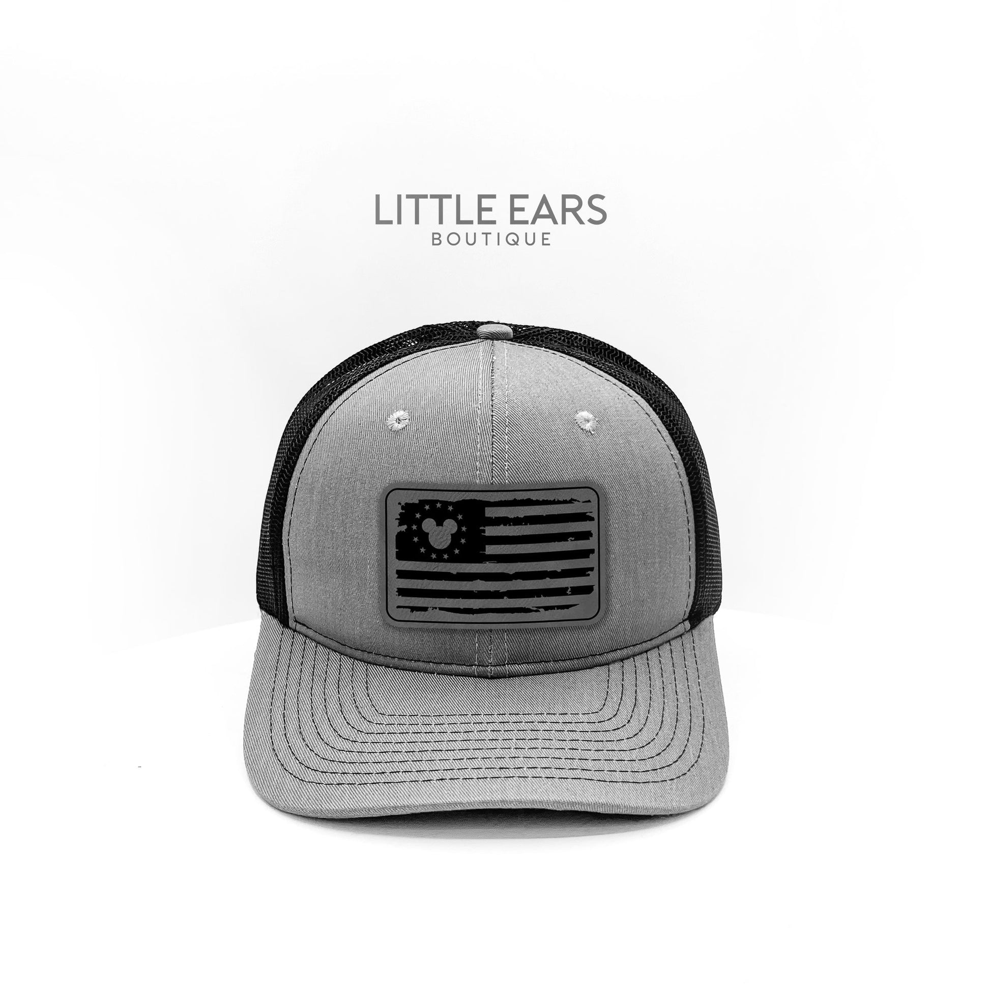 Mickey American Flag Trucker Hat - mickey ears - disney ears - mouse ears headband - little ears boutique
