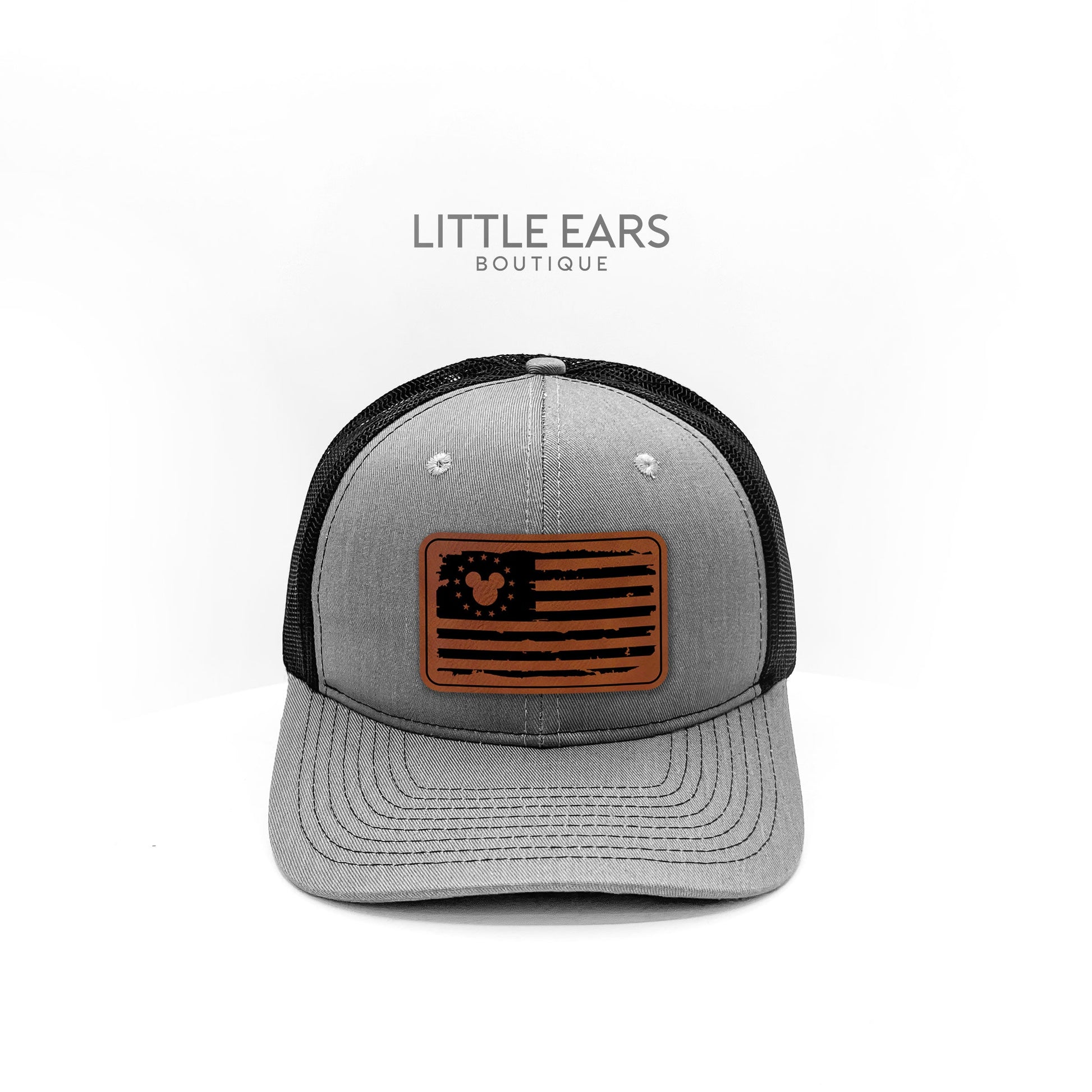 Mickey American Flag Trucker Hat - mickey ears - disney ears - mouse ears headband - little ears boutique
