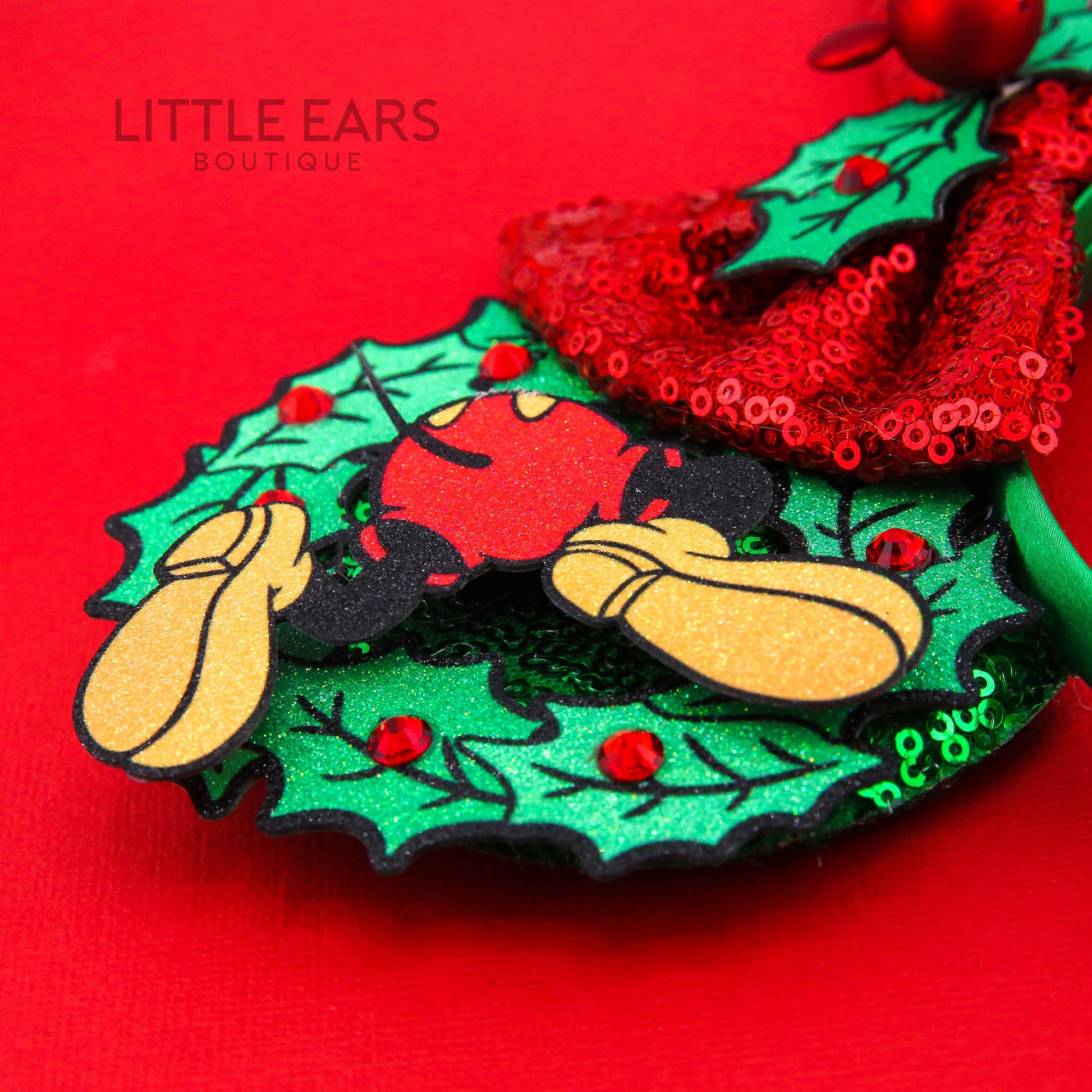 Mickey & Minnie Christmas Ears- mickey ears disney headband mouse