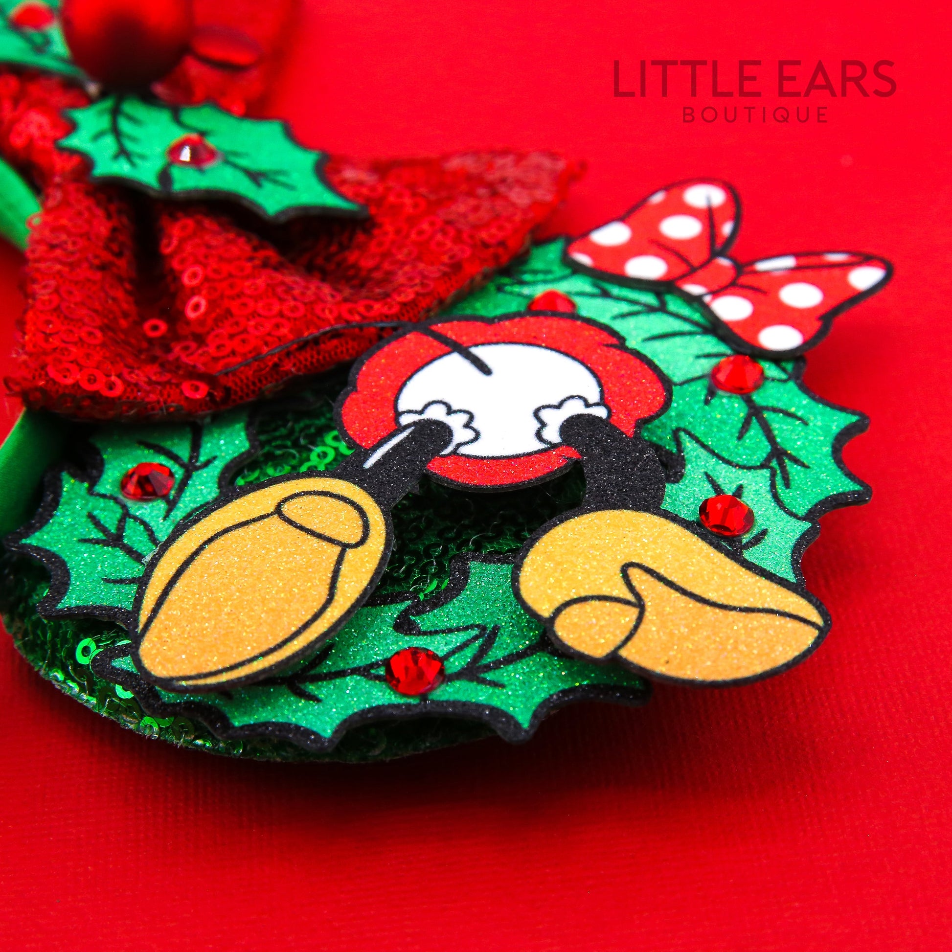 Mickey & Minnie Christmas Ears- mickey ears disney headband mouse