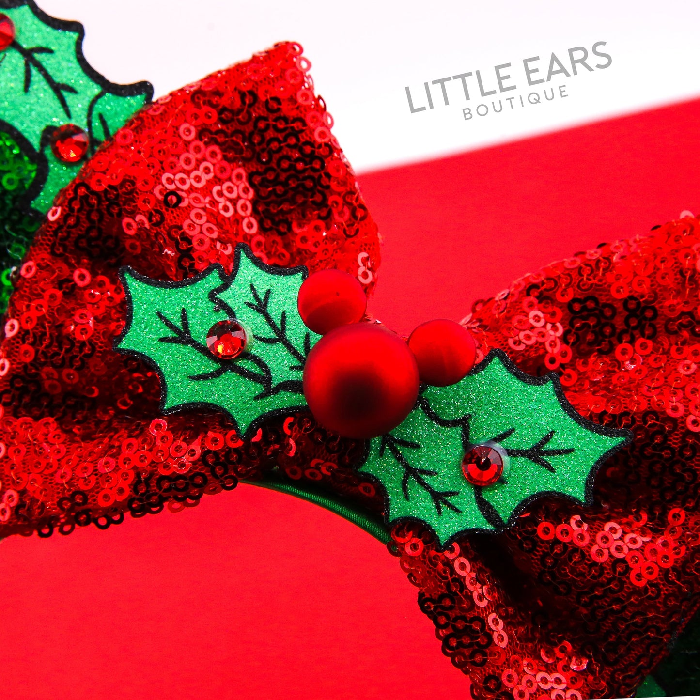 Mickey & Minnie Christmas Ears- mickey ears disney headband mouse