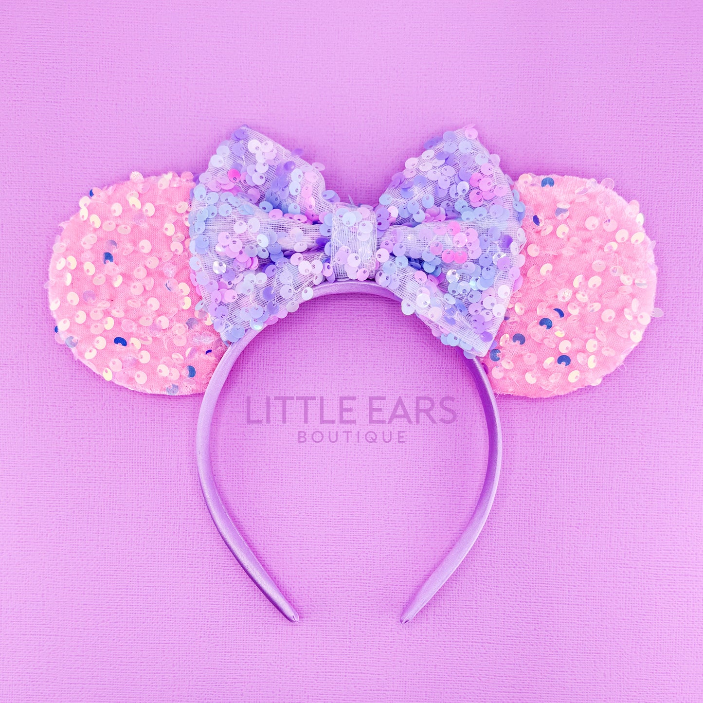 New Pink & Purple Sequin Mickey Ears - mickey ears - disney ears - mouse ears headband - little ears boutique