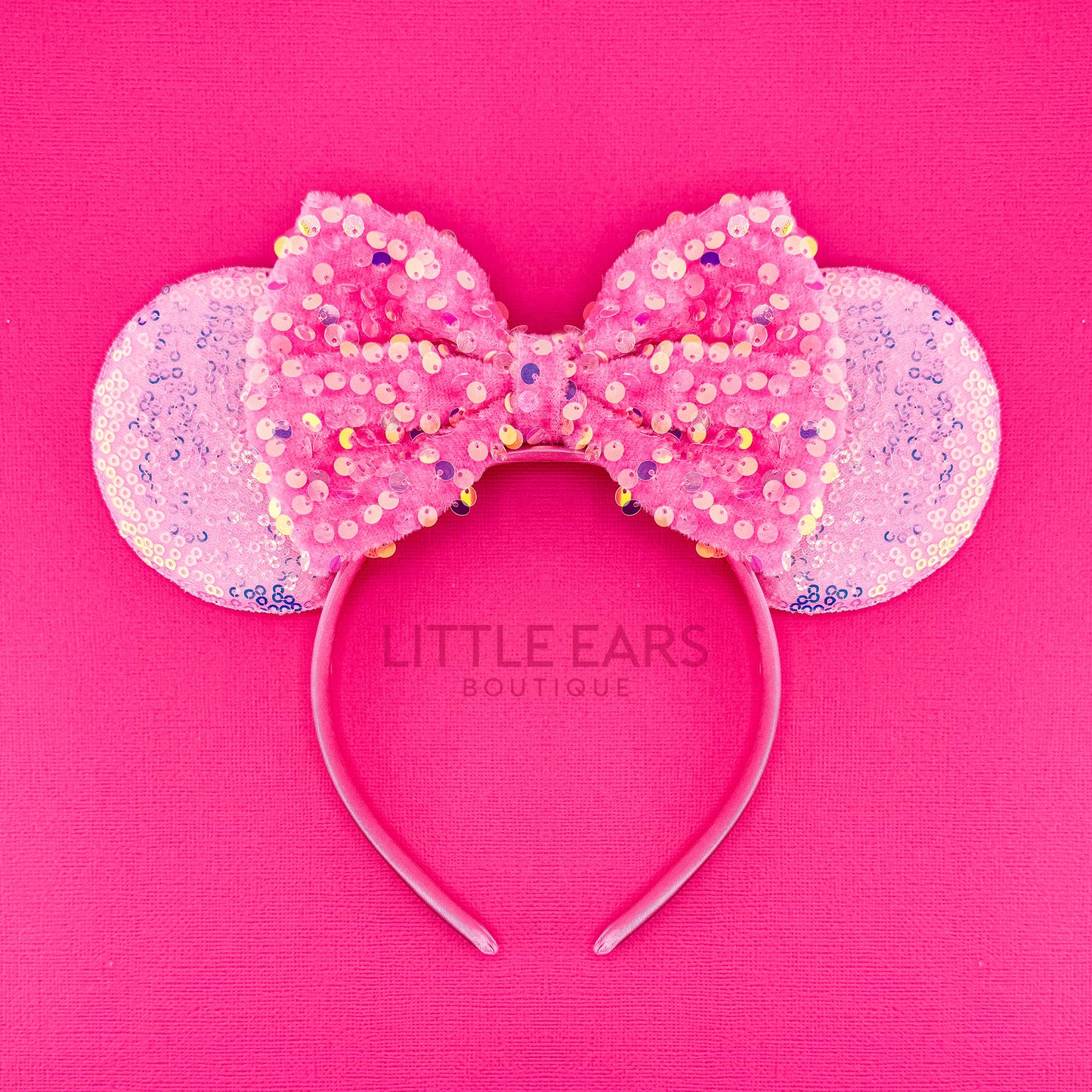 New Pink Sequin Mickey Ears - mickey ears - disney ears - mouse ears headband - little ears boutique