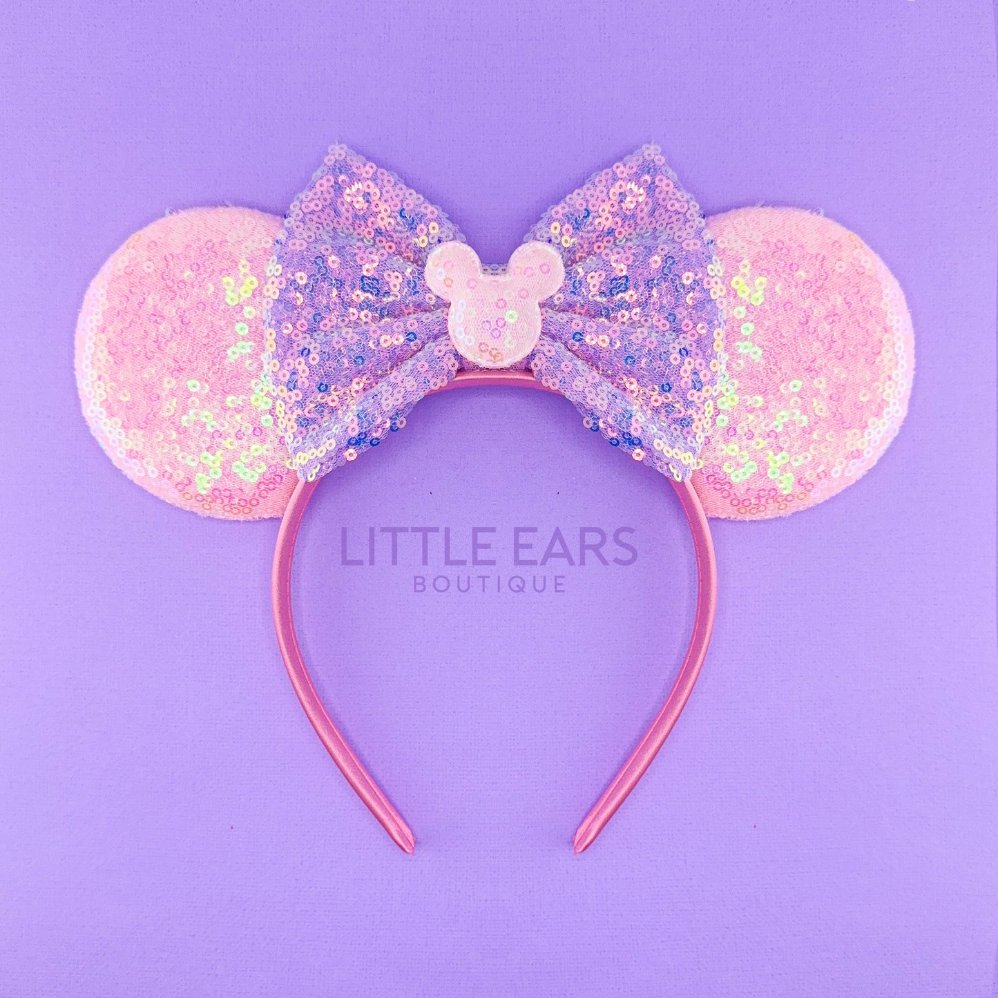 Pastel Pink & Purple Mickey Ears - mickey ears - disney ears - mouse ears headband - little ears boutique