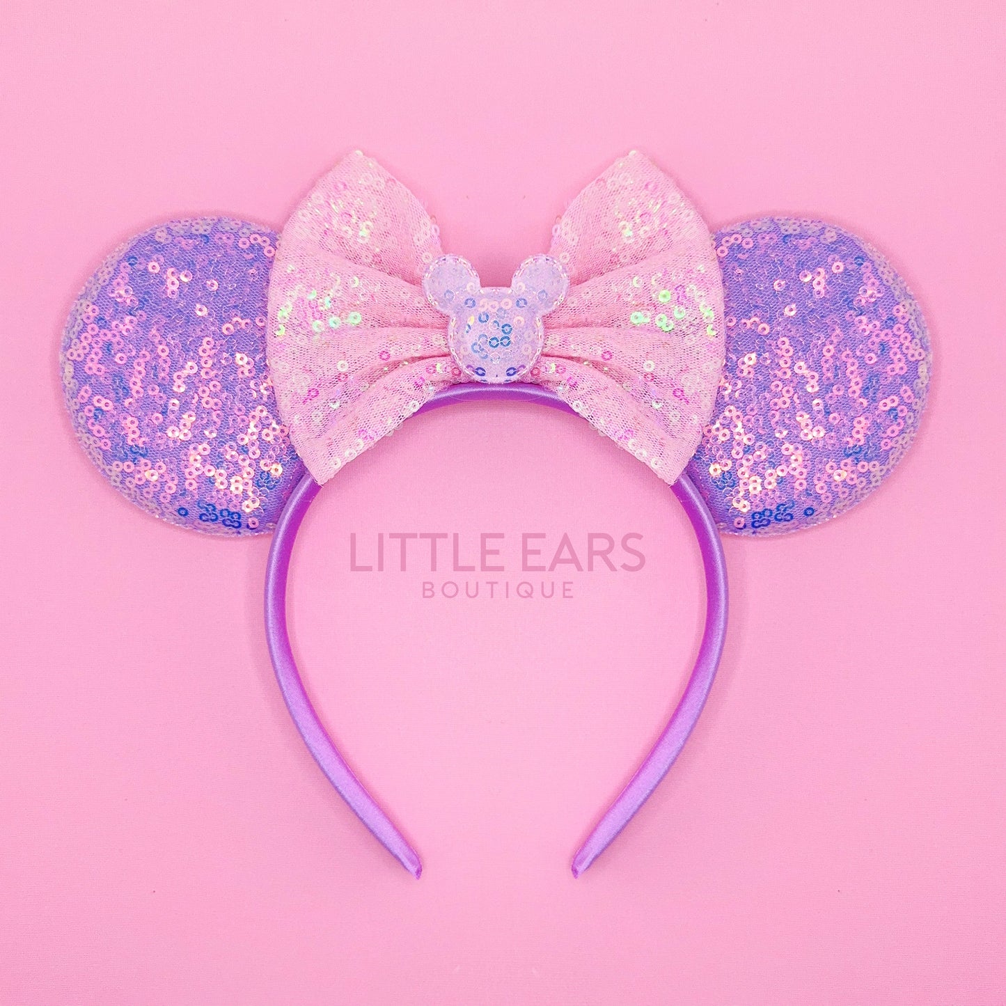 Pastel Purple & Pink Mickey Ears - mickey ears - disney ears - mouse ears headband - little ears boutique