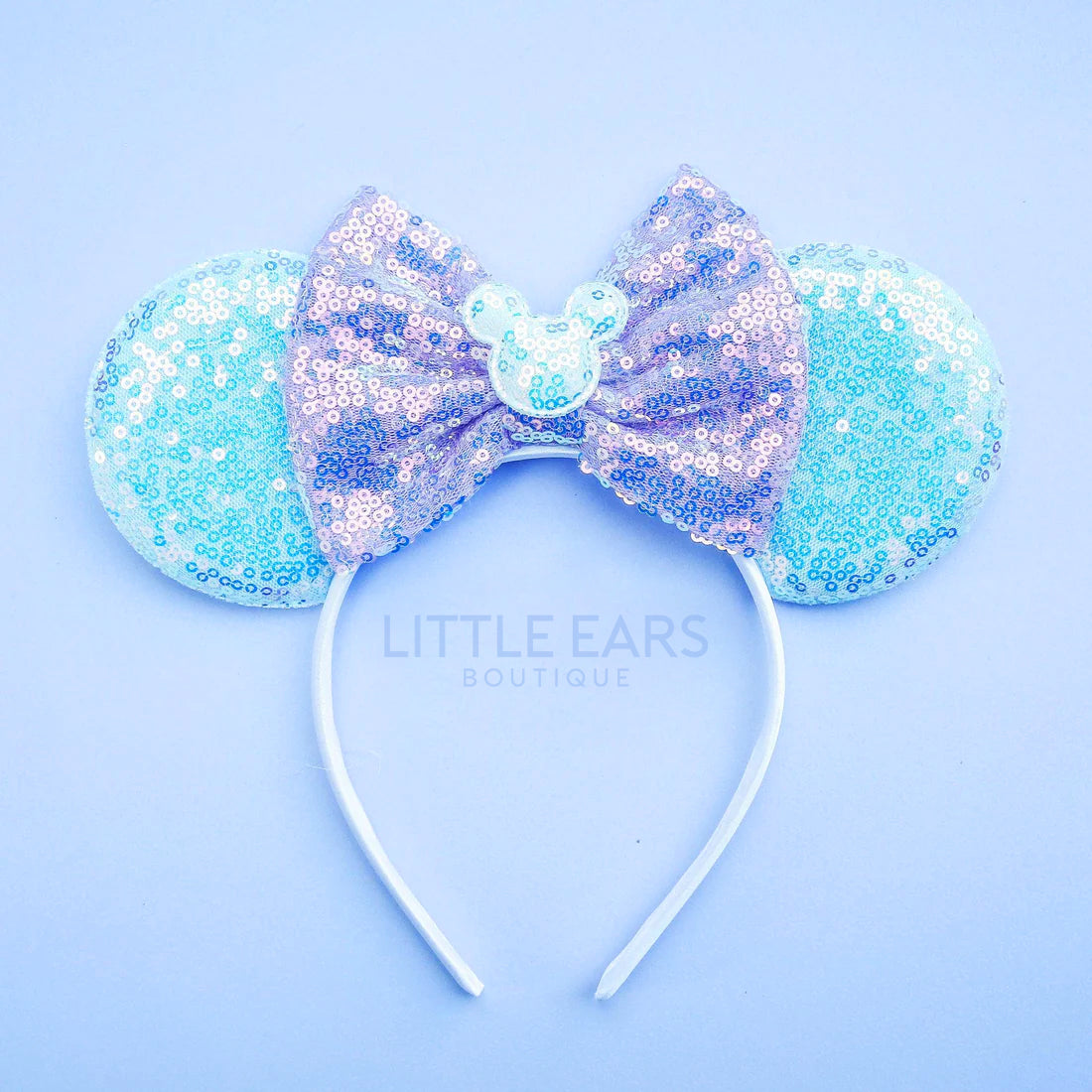 Pastel Blue Iridescent Mickey Ears
