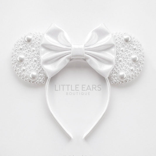 Pearls Sparkle Mickey Ears- mickey ears disney headband mouse