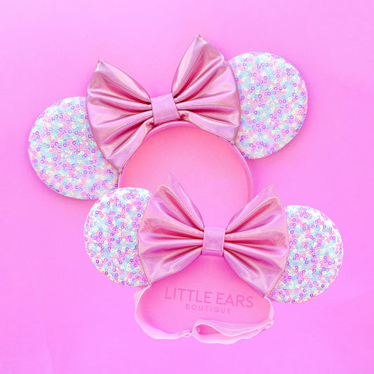 Pink Confetti Mommy & Me Mickey Ears - mickey ears - disney ears - mouse ears headband - little ears boutique