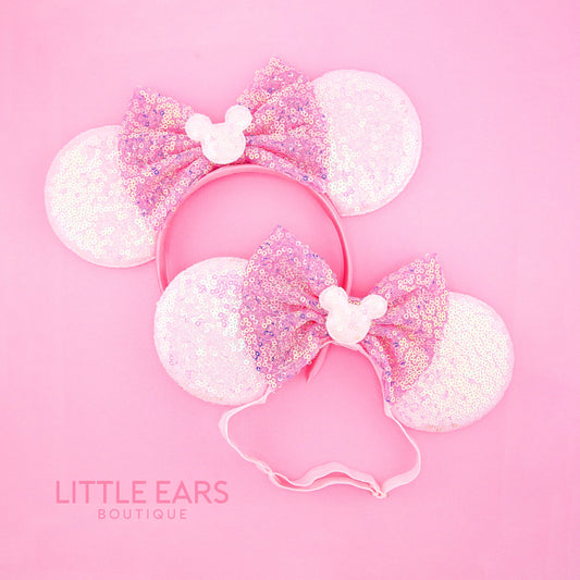 Pink Mommy & Me Mickey Ears - mickey ears - disney ears - mouse ears headband - little ears boutique