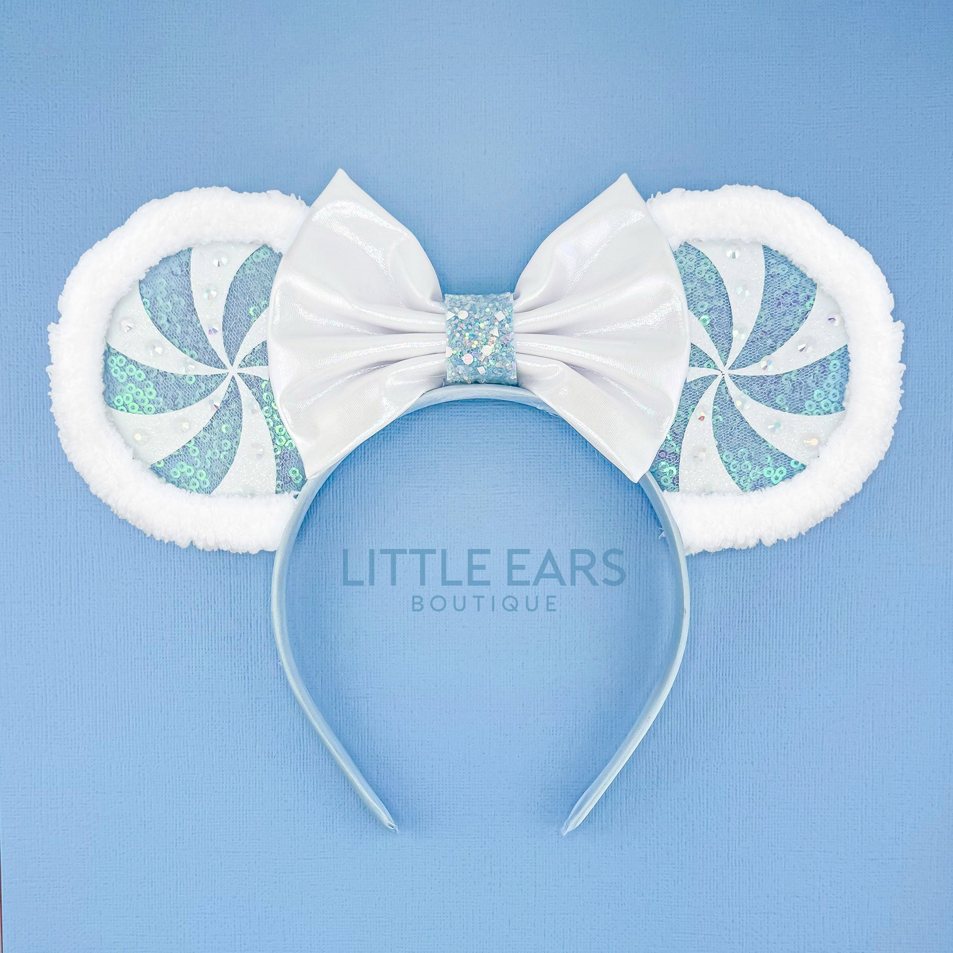 Pink Peppermint Mickey Ears - mickey ears - disney ears - mouse ears headband - little ears boutique