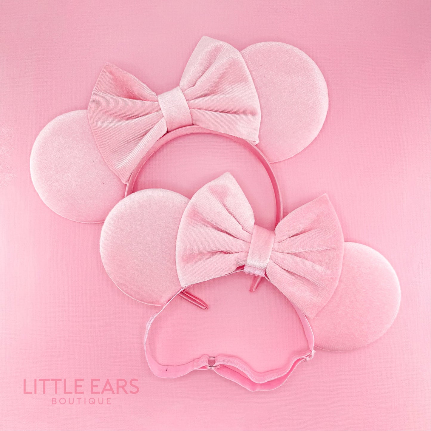 Pink Velvet Mommy & Me Mickey Ears - mickey ears - disney ears - mouse ears headband - little ears boutique