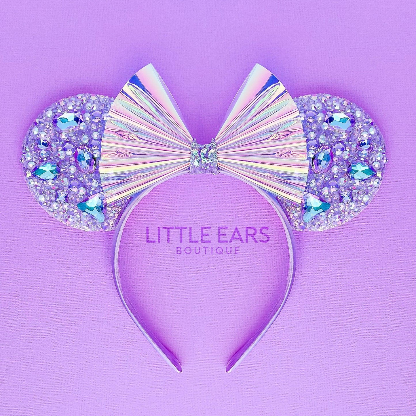 Purple Iridescent Sparkle Mickey Ears- mickey ears disney headband mouse