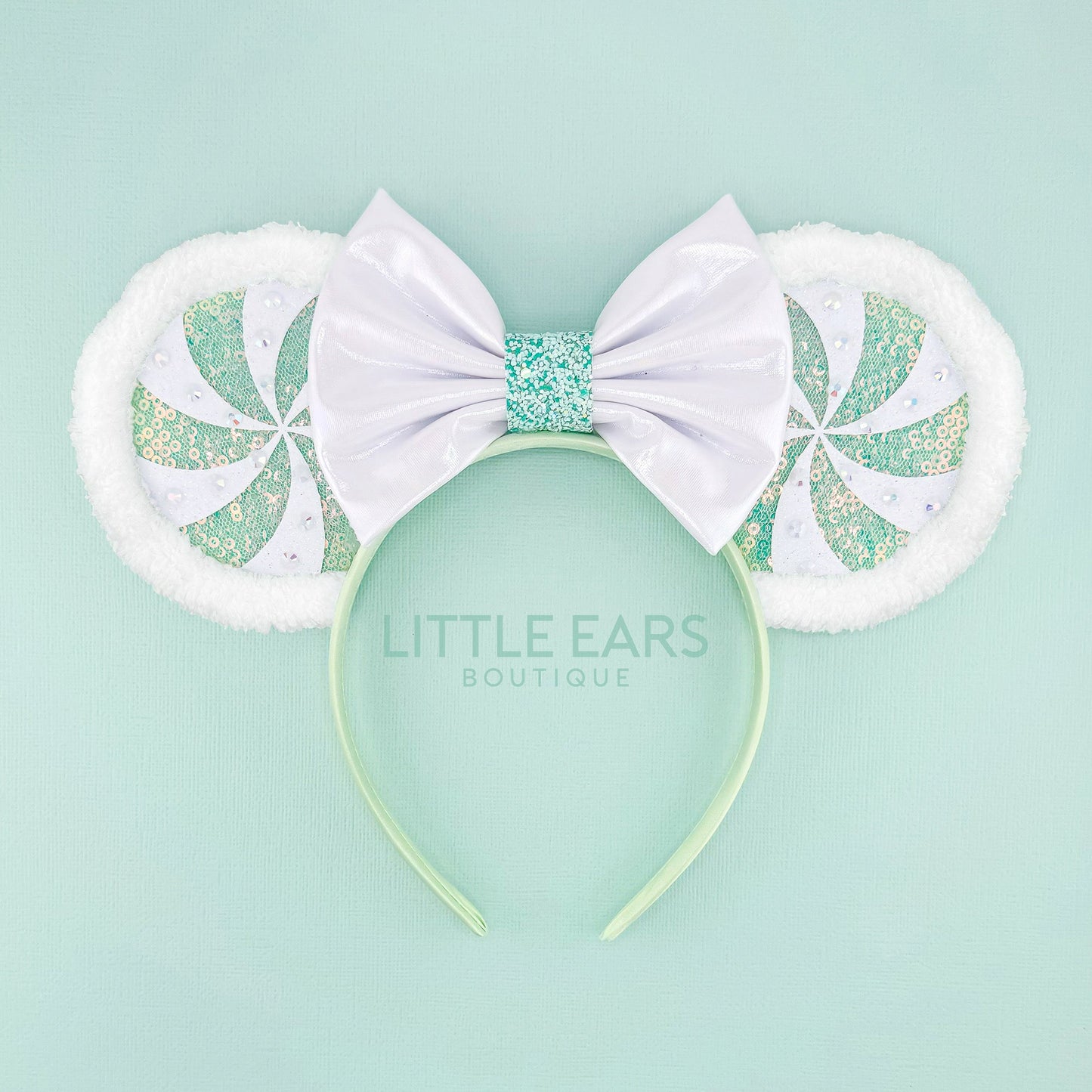 Purple Peppermint Mickey Ears - mickey ears - disney ears - mouse ears headband - little ears boutique