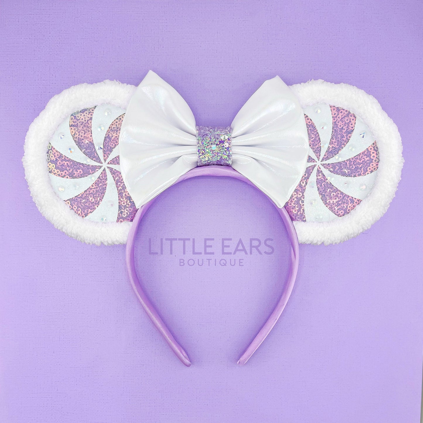 Purple Peppermint Mickey Ears - mickey ears - disney ears - mouse ears headband - little ears boutique