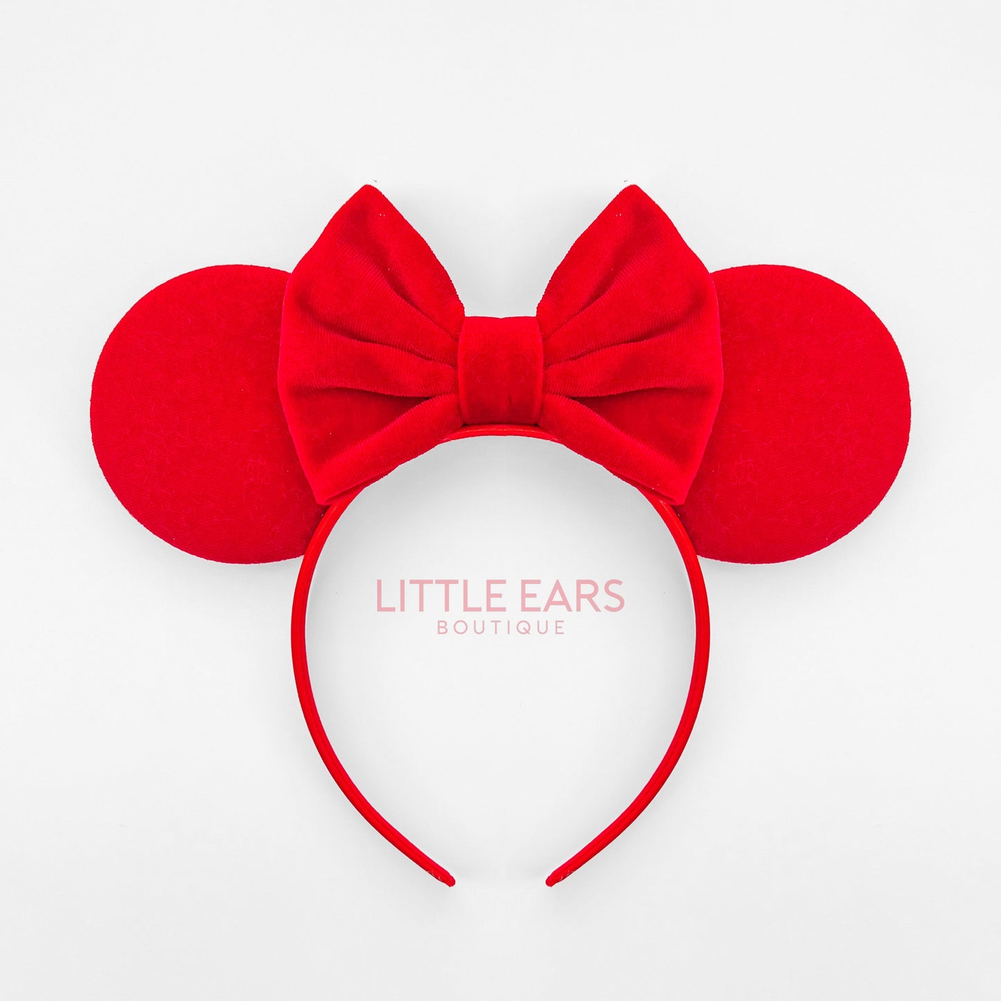 Red Velvet Mickey Ears - mickey ears - disney ears - mouse ears headband - little ears boutique