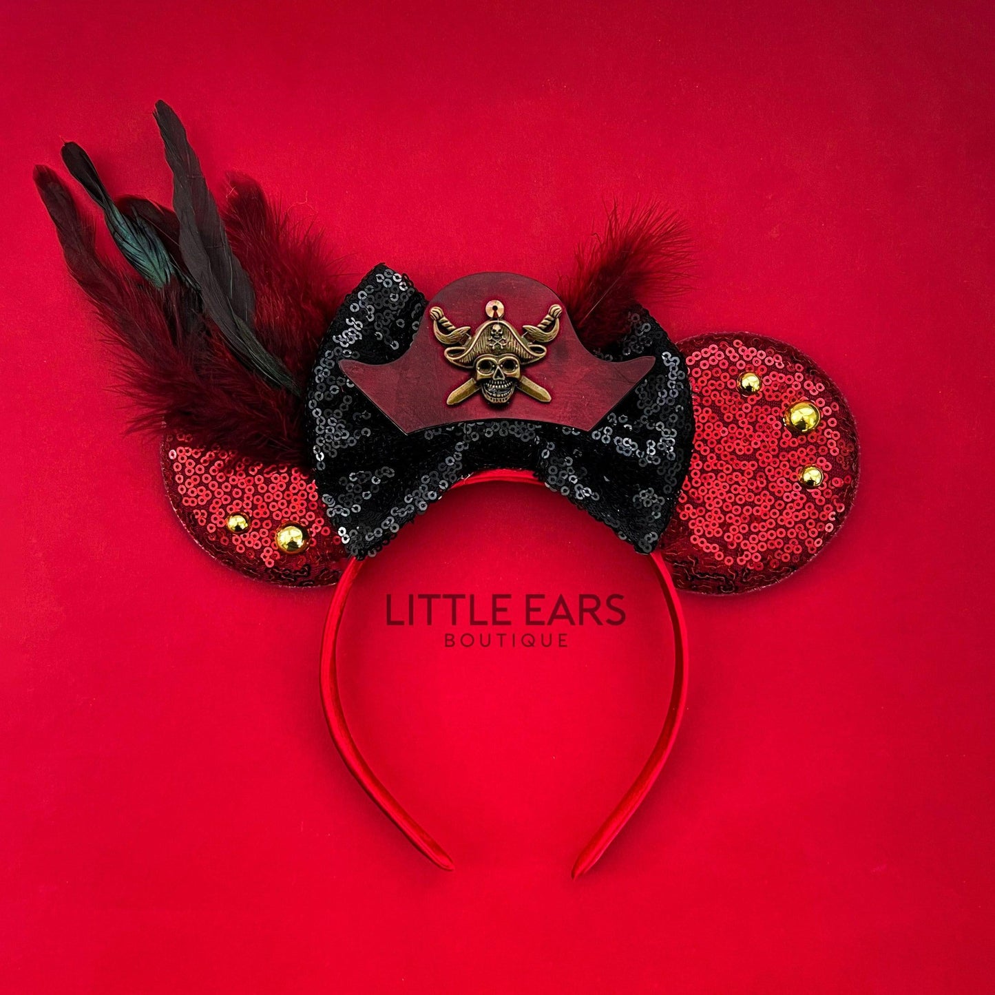 Redd Pirate Mickey Ears- mickey ears disney headband mouse