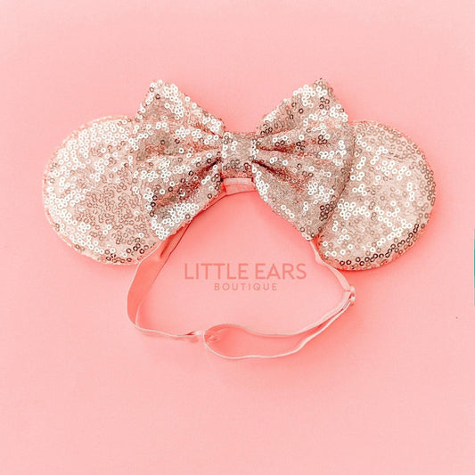 Rose Gold Baby Mickey Ears- mickey ears disney headband mouse