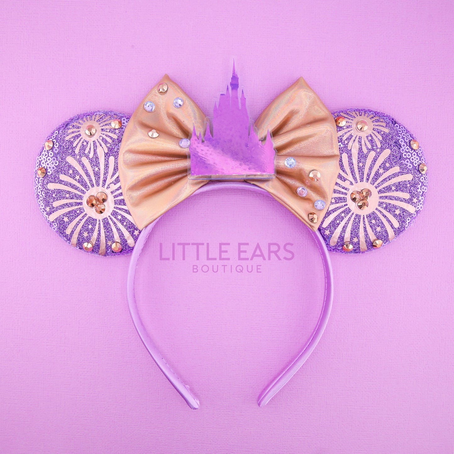 Rose Gold Fireworks Mickey Ears - mickey ears - disney ears - mouse ears headband - little ears boutique