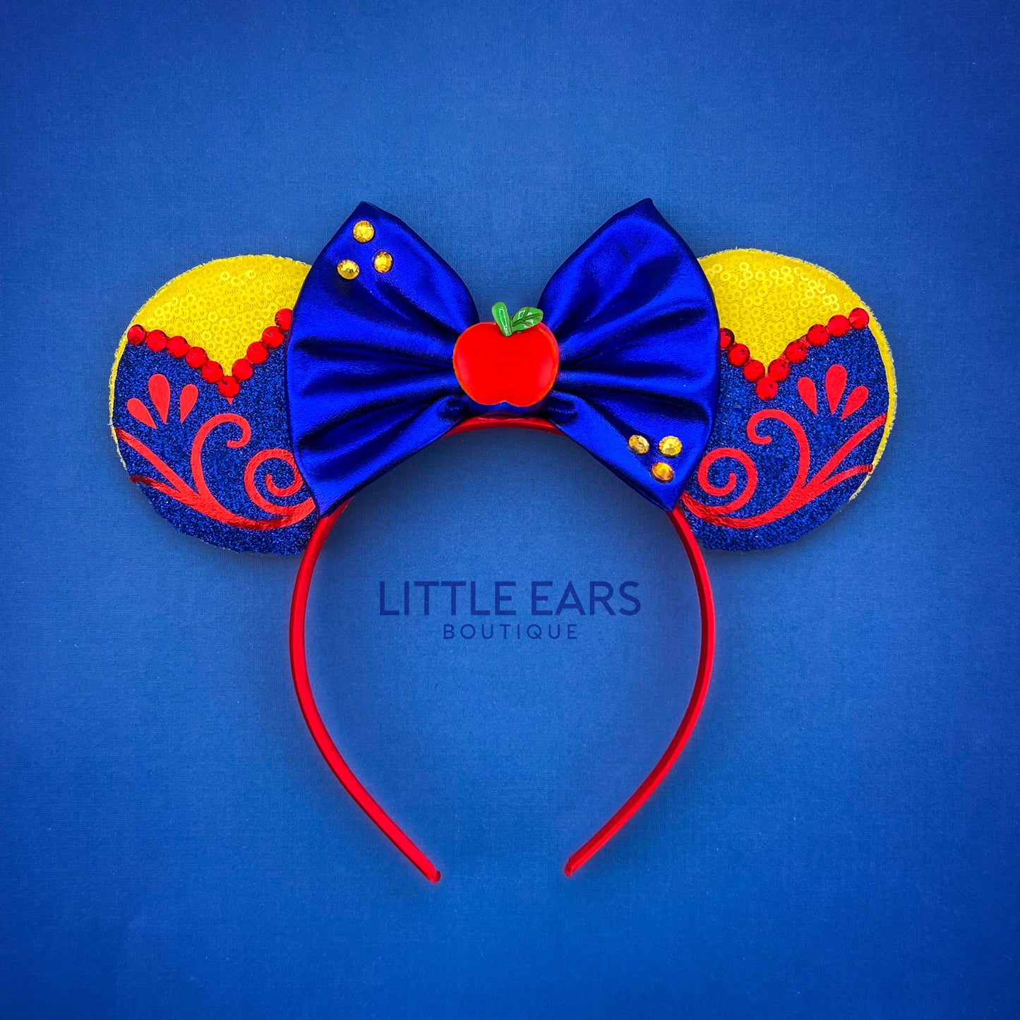 Snow White Dress Mickey Ears - mickey ears - disney ears - mouse ears headband - little ears boutique