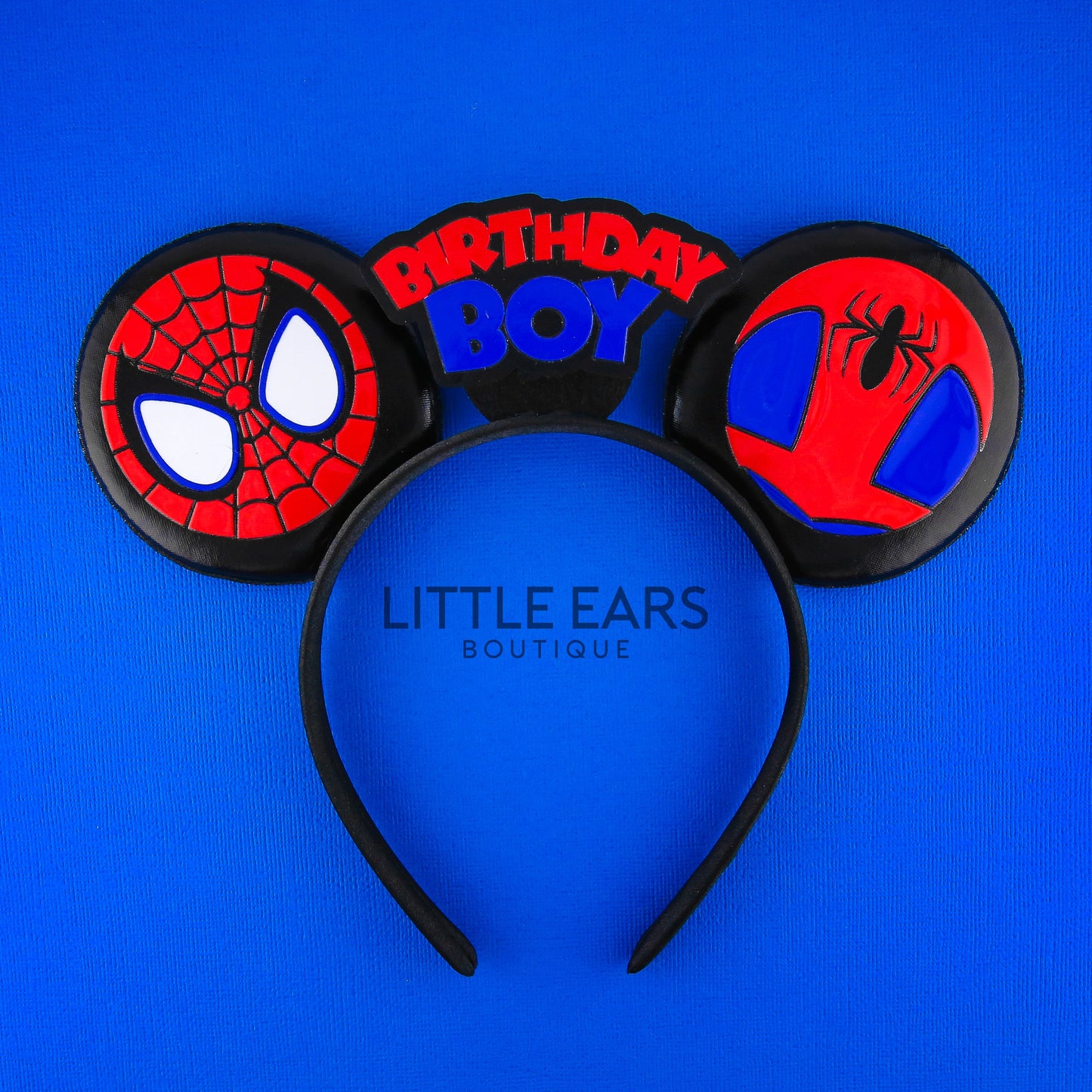 Spider Birthday Ears for Men - Little Ears Boutique - Handmade Theme Park Inspired Birthday Mickey Ears Headband