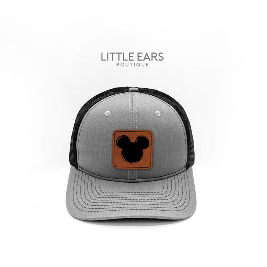 Squared Mouse Trucker Hat - mickey ears - disney ears - mouse ears headband - little ears boutique
