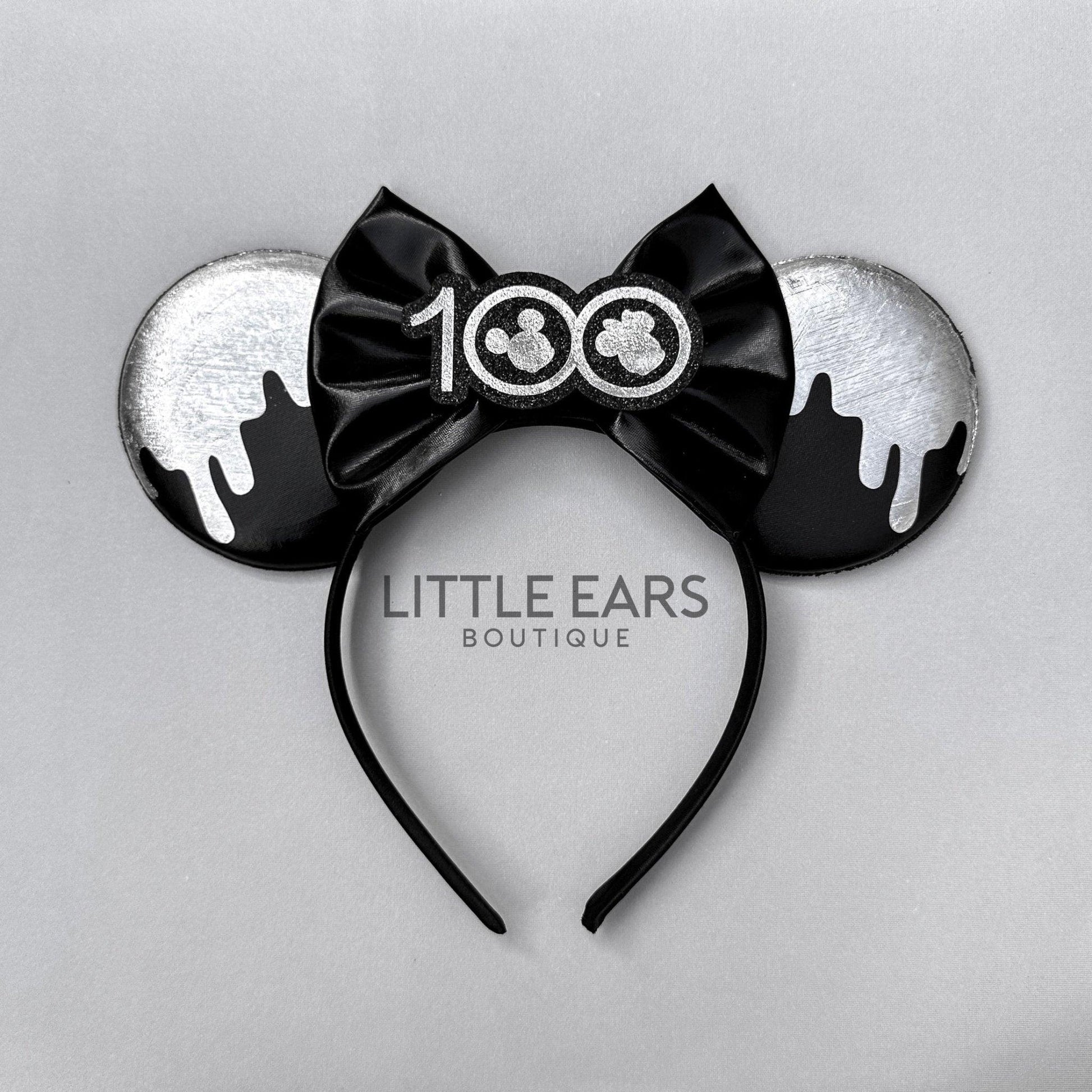 100th Anniversary Silver Mickey Ears- mickey ears disney headband mouse