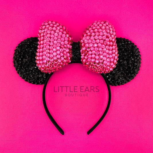 Puff Hot Pink Sparkle Mickey Ears