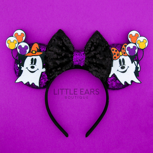 LAST CHANCE - Festive Ghosts Mickey Ears